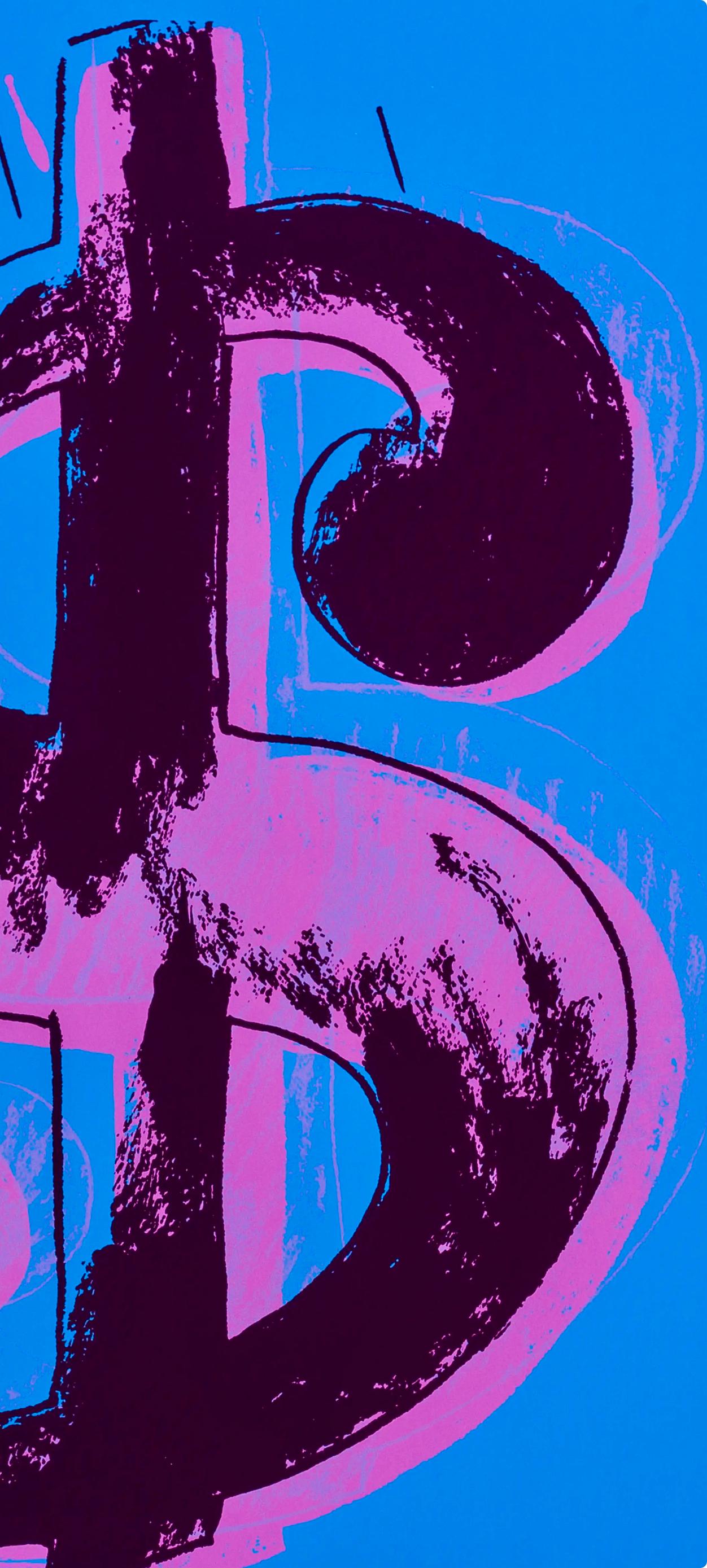 Andy Warhol, Dollar Sign, Blue, Official Limited Edition, Sunday B. Morning, Silkscreen