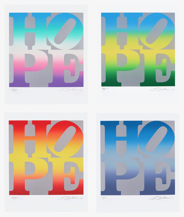 Robert Indiana, Four Seasons of HOPE, Suite of Four, Limited Edition Silkscreens