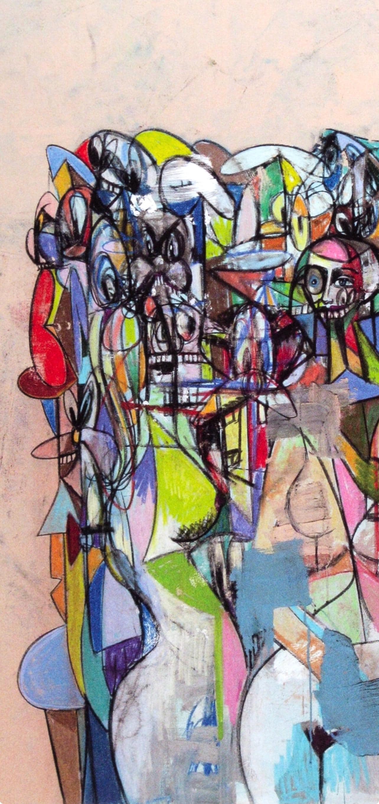 George Condo, Compression III, Drawing Paintings, Limited Edition Four Color Process Print