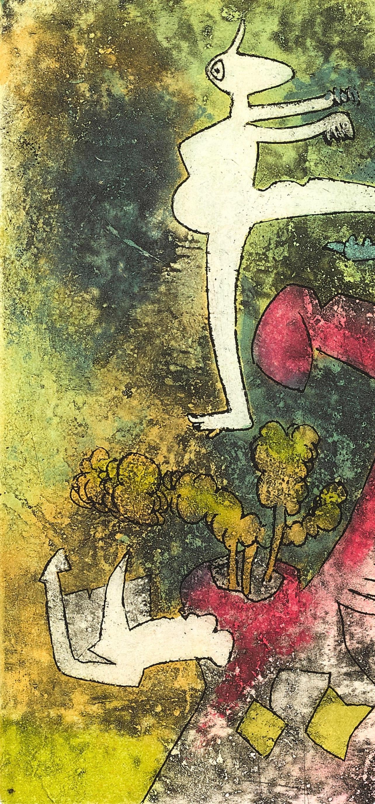 Roberto Matta, Composition (Sabatier 393), Centre Noeuds, Limited Edition Etching