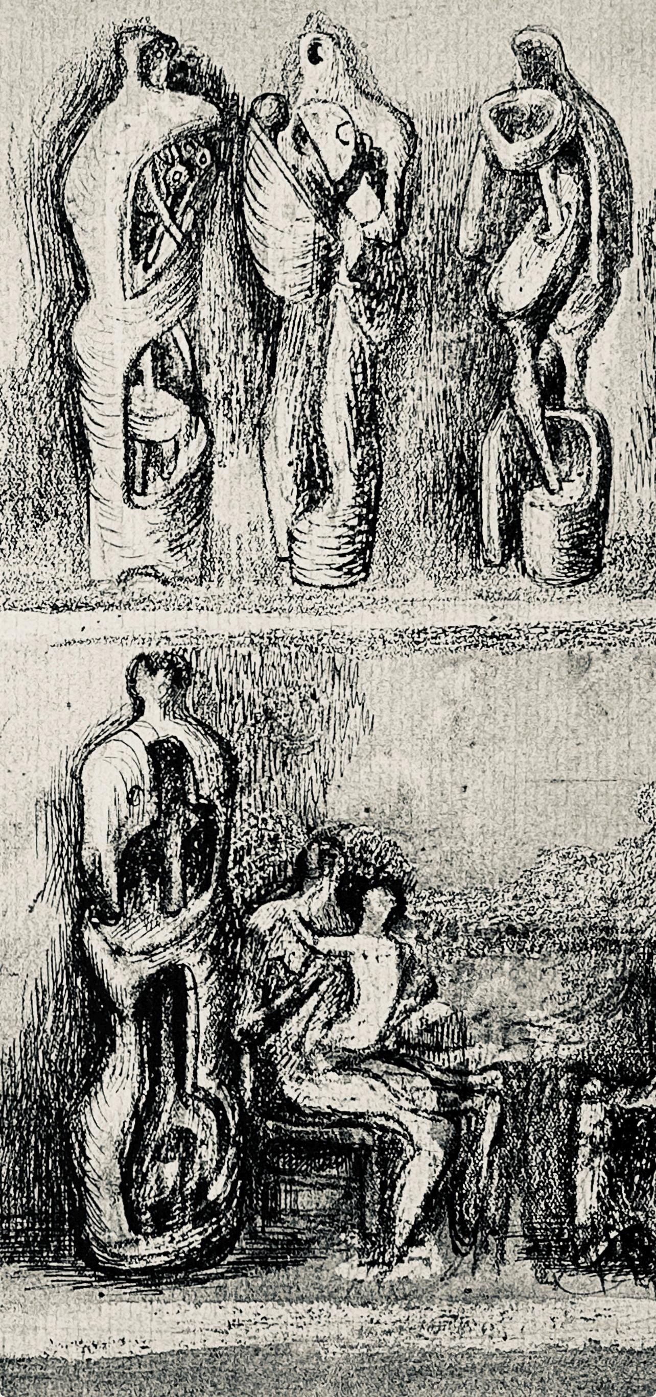 Henry Moore, Standing and Seated Figures, The Drawings of Henry Moore, Limited Edition Lithograph