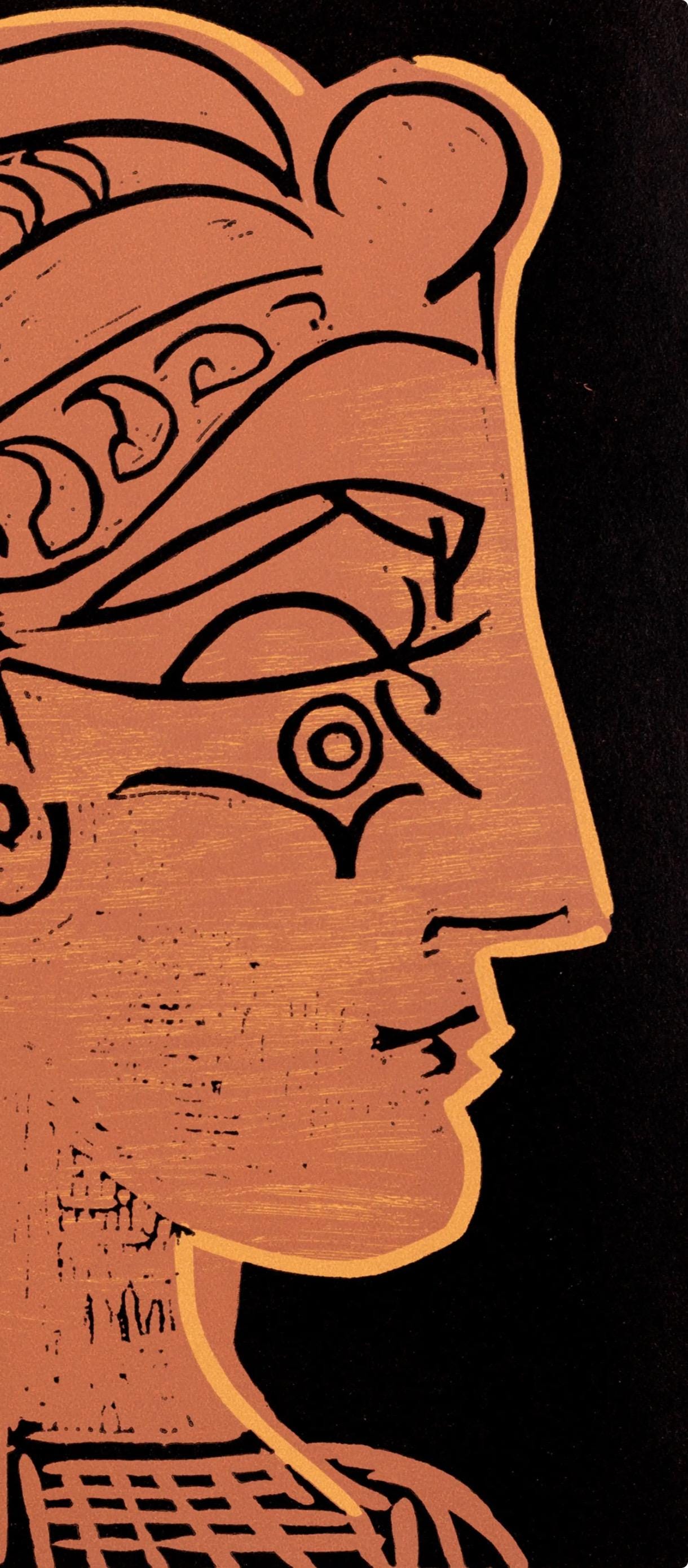 Pablo Picasso, Head of a Woman in Profile (Orozco 214), Grabados al linóleo, Limited Edition Linocut