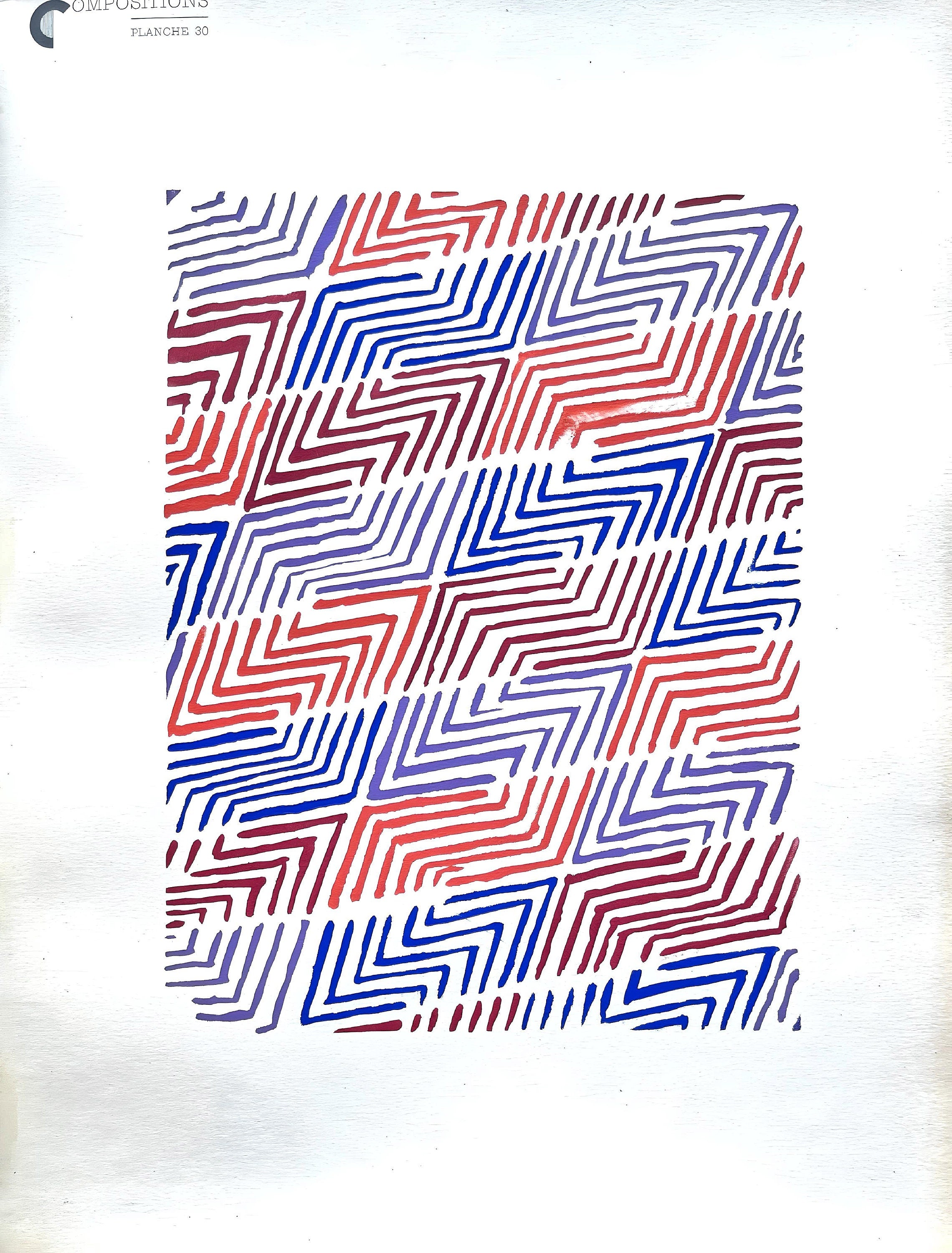 Sonia Delaunay, Planche No. 30, Compositions, couleurs, idées: Sonia Delaunay, Limited Edition Lithograph