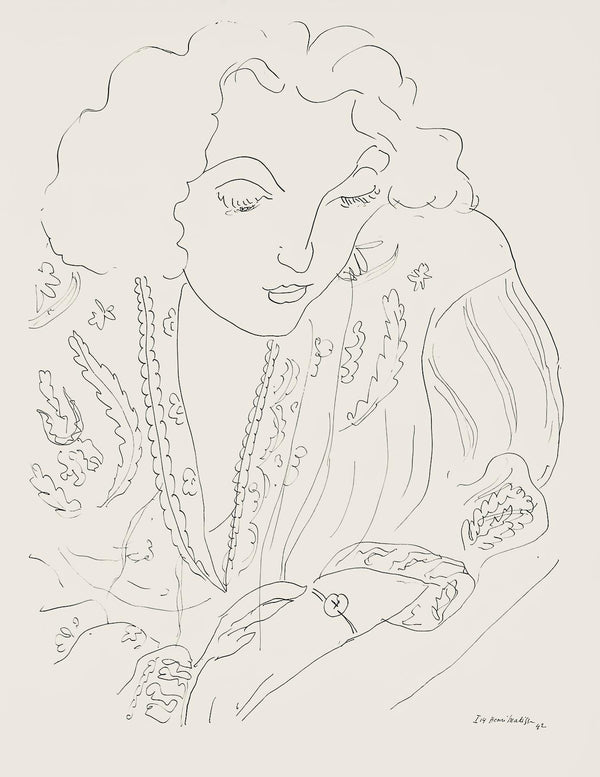 Henri Matisse, Série I, var. 14 (Duthuit 9), Henri Matisse, Dessins, Thèmes et variations, Limited Edition Lithograph