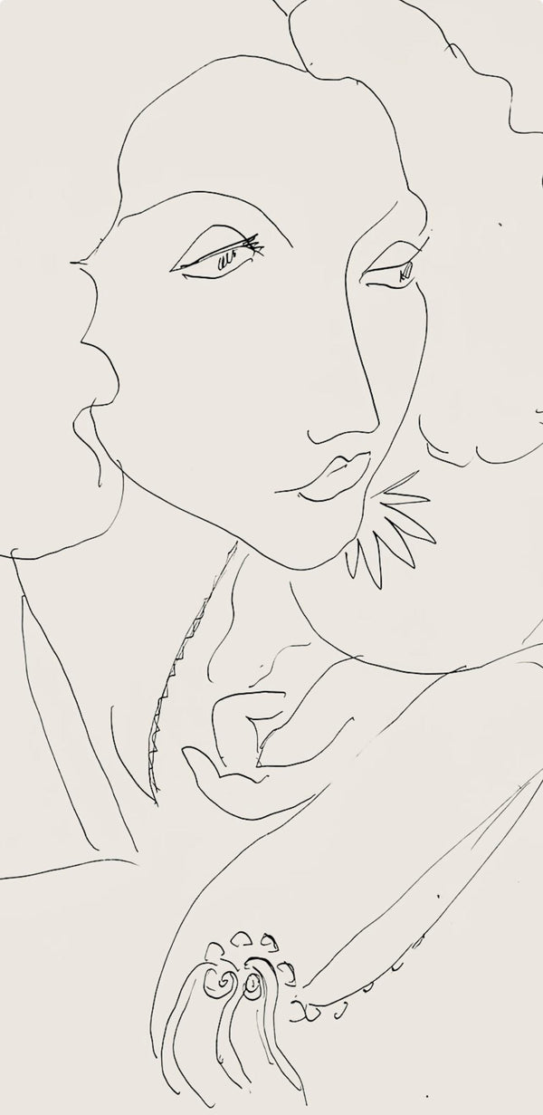 Henri Matisse, Série I, var. 15 (Duthuit 9), Henri Matisse, Dessins, Thèmes et variations, Limited Edition Lithograph