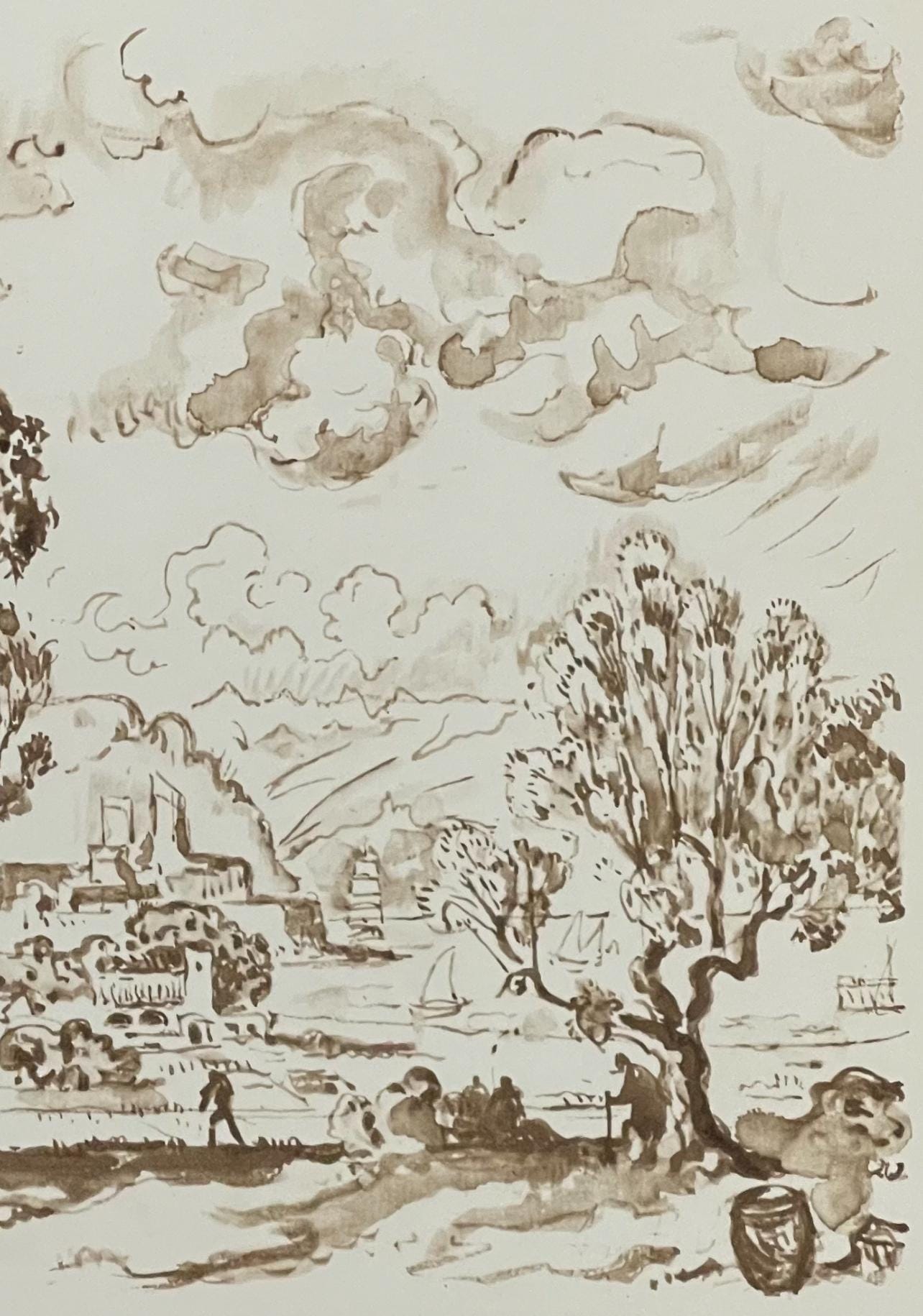 Paul Signac, Antibes. L'eucalyptus, Signac Dessins, Limited Edition Lithograph