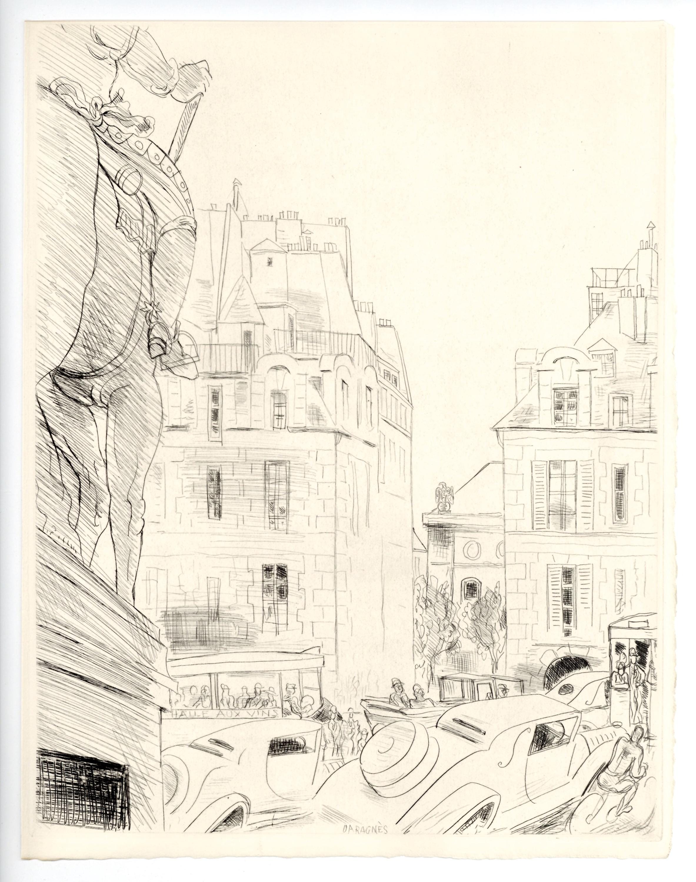 Jean Gabriel Daragnès, Présence de Paris, A La gloire à Paris, Limited Edition Etching
