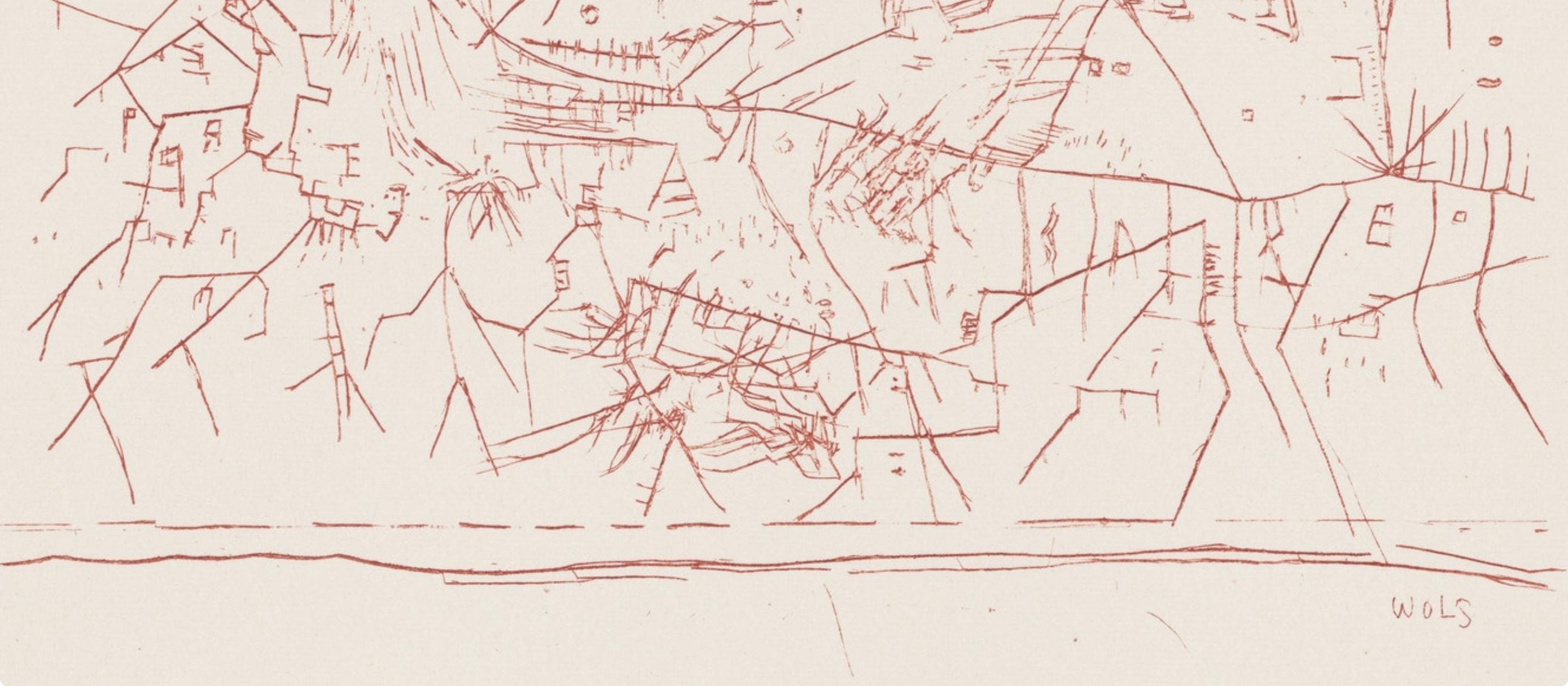 Wols, Composition, Feuilles éparses, Limited Edition Etching