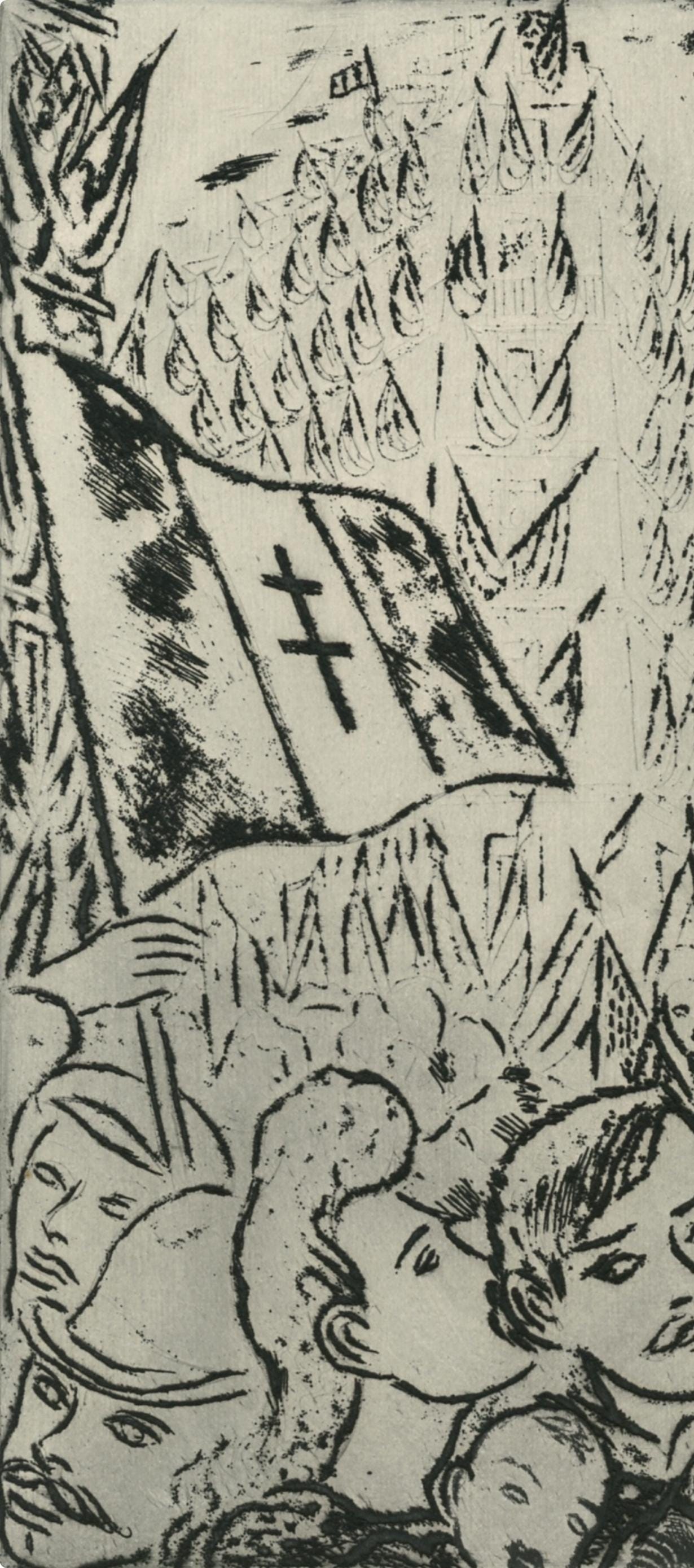 Louis Touchagues, Composition, Jours de gloire, Histoire de la libération de Paris, Limited Edition Etching