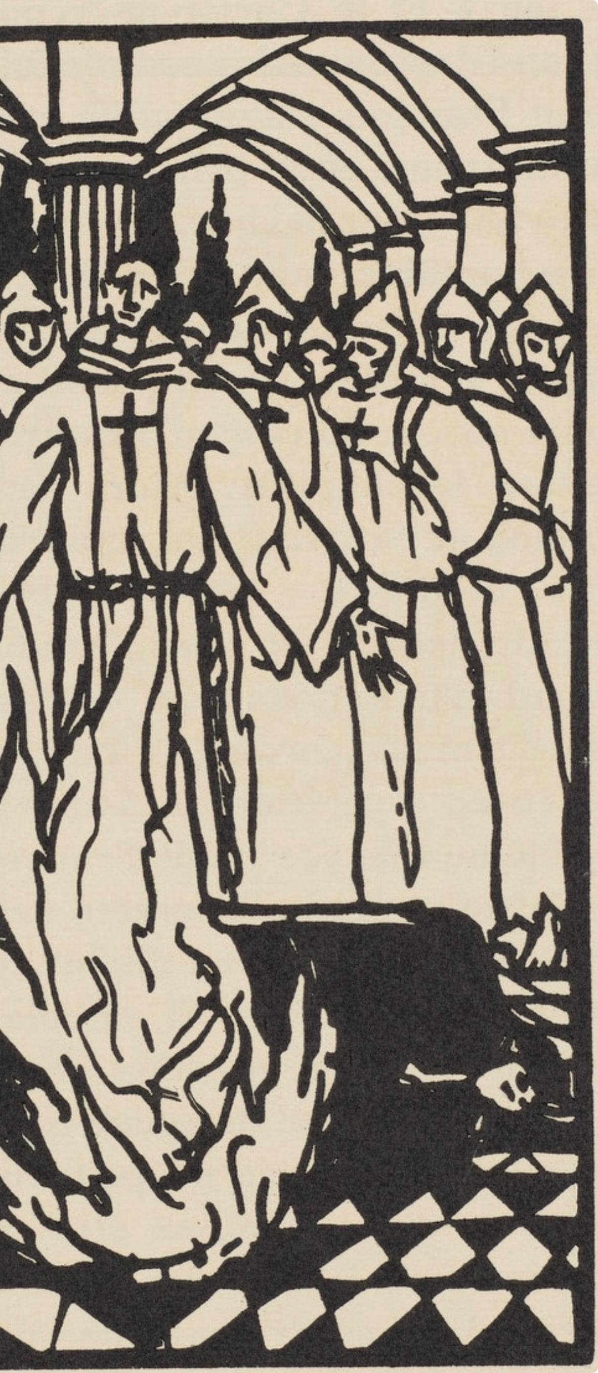 Émile Bernard, Composition (Morane, No. 100), Les Petites Fleurs de St. Françoise, Limited Edition Woodcut