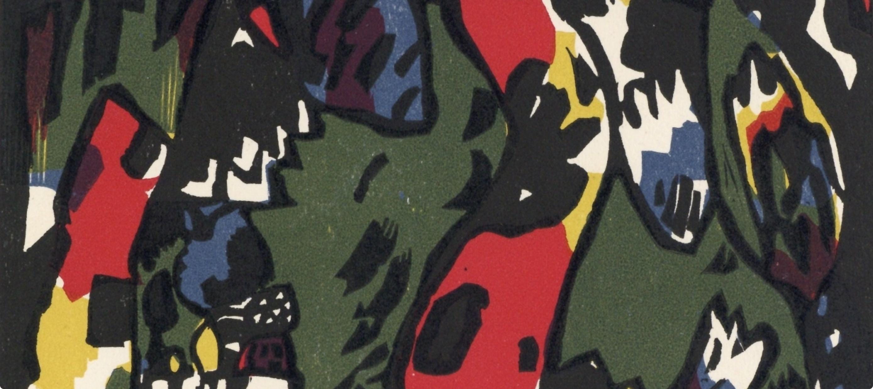 Wassily Kandinsky, Bogenschütze (Roethel 79), XXe siècle, Limited Edition Woodcut