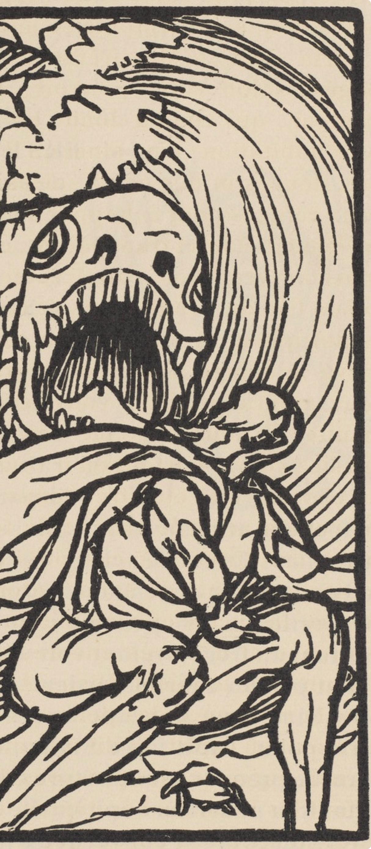 Émile Bernard, Composition (Morane, No. 100), Les Petites Fleurs de St. Françoise, Limited Edition Woodcut
