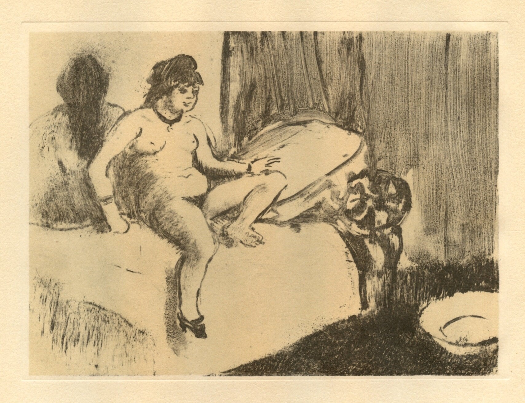 Edgar Degas, Attente, E. Degas Monotypes, Limited Edition Monotype