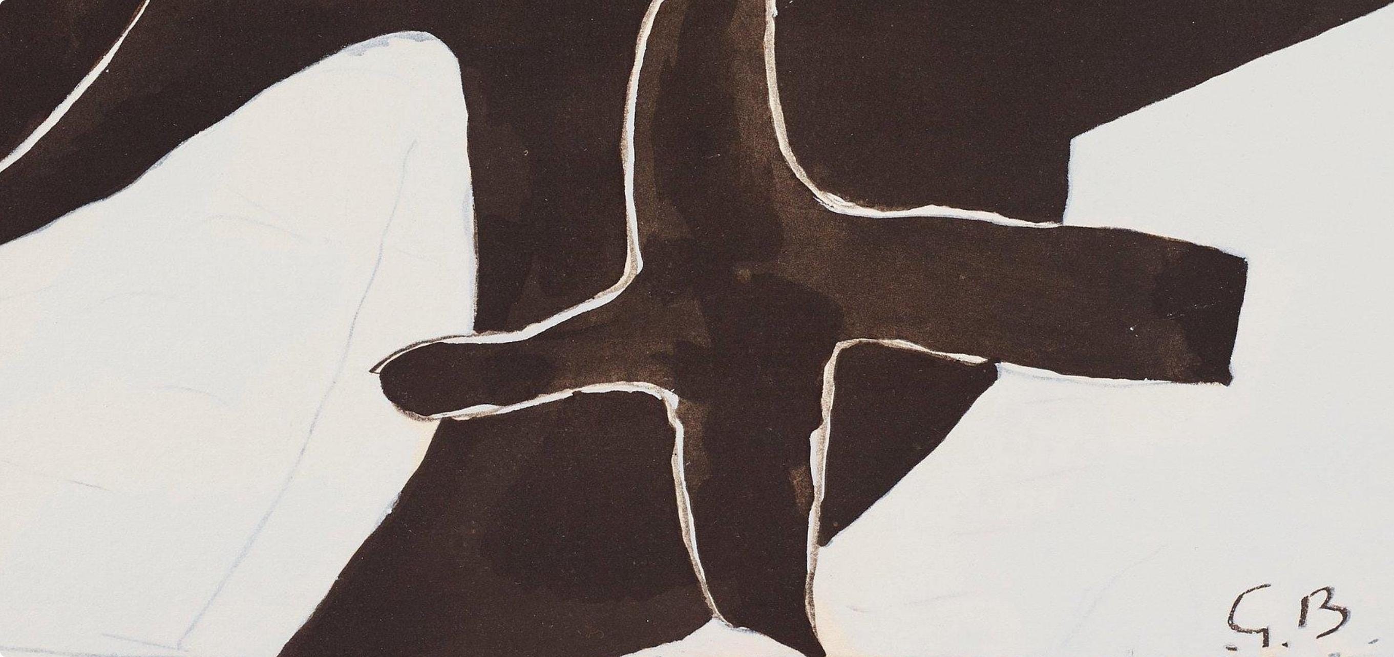 Georges Braque, Composition, Braque Espaces, 13 Dessins, Lavis, Aquarelles, Limited Edition Lithograph