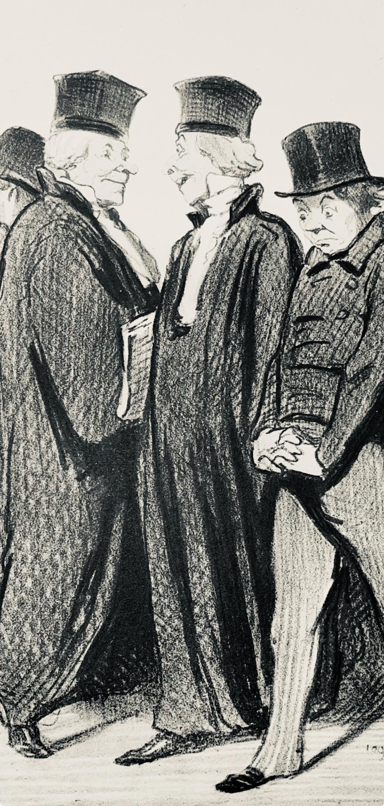 Honoré Daumier, Composition, Honoré Daumier, Law and Justice, Limited Edition Lithograph