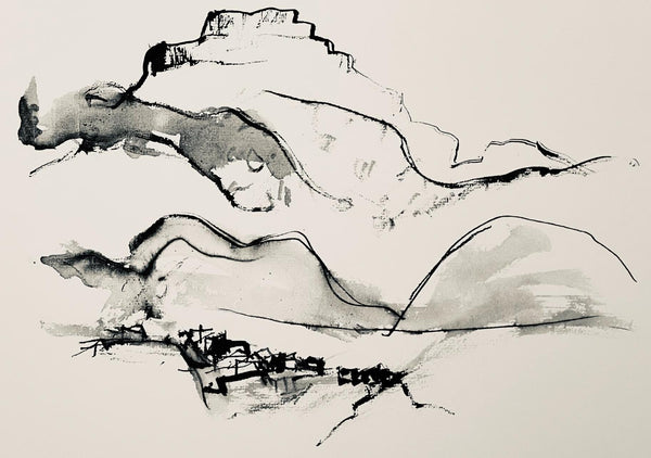 Abraham Rattner, Page from travel notebook, Limited Edition Lithograph