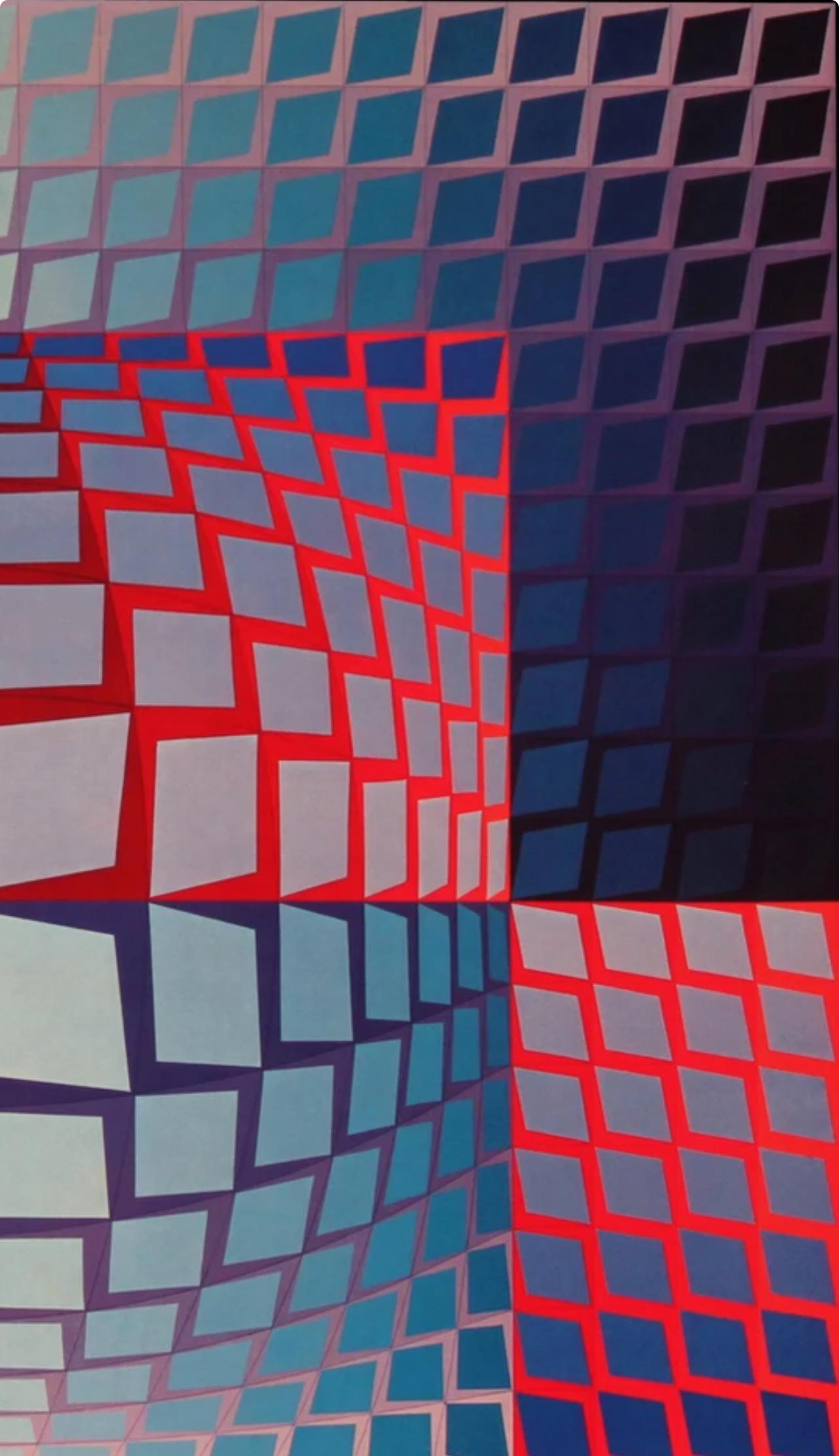 Victor Vasarely, Composition, Progressions I, Limited Edition Héliogravure