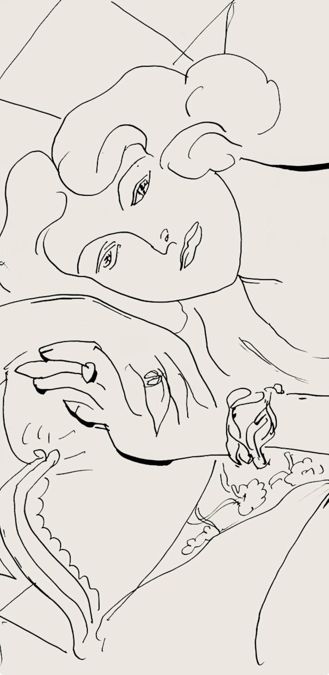 Henri Matisse, Série C, var. 3 (Duthuit 9), Henri Matisse, Dessins, Thèmes et variations, Limited Edition Lithograph