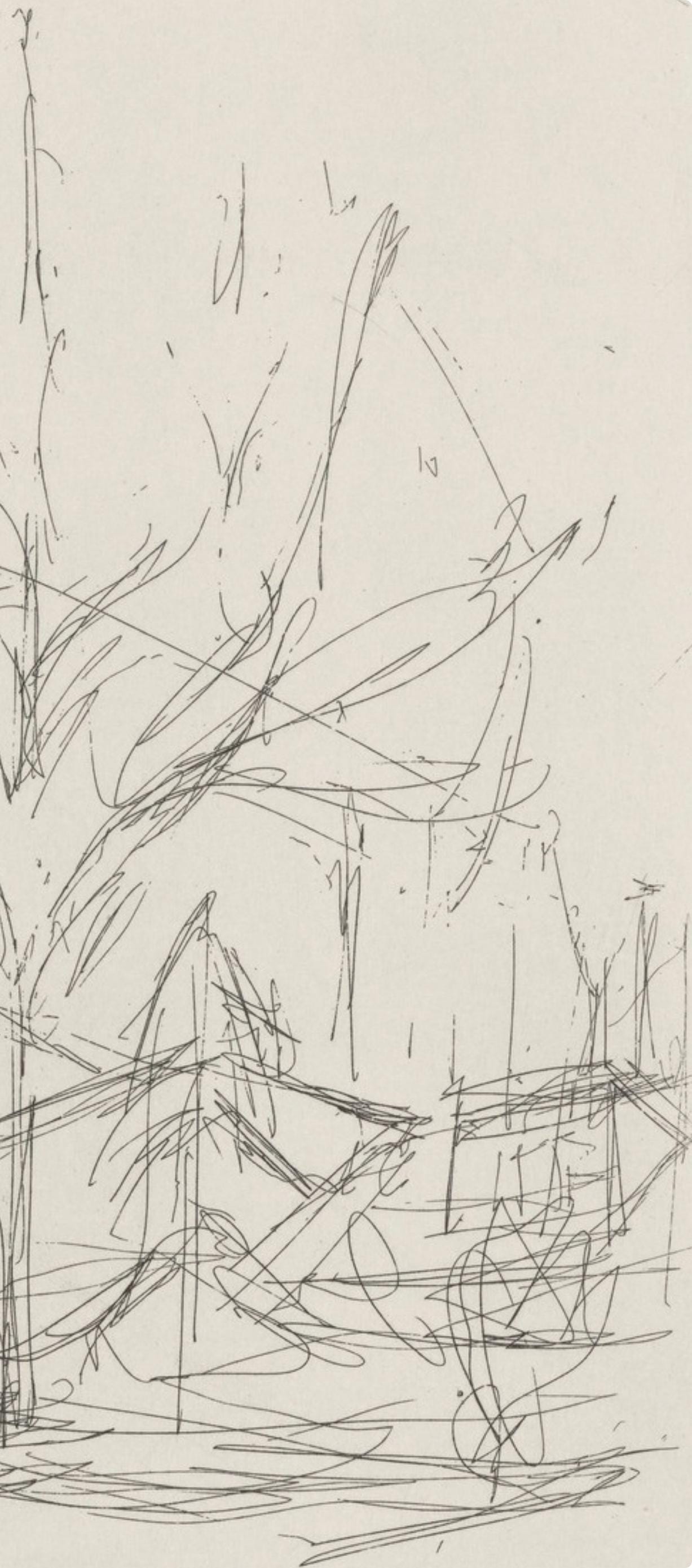 Alberto Giacometti, Composition, Feuilles éparses, Limited Edition Etching