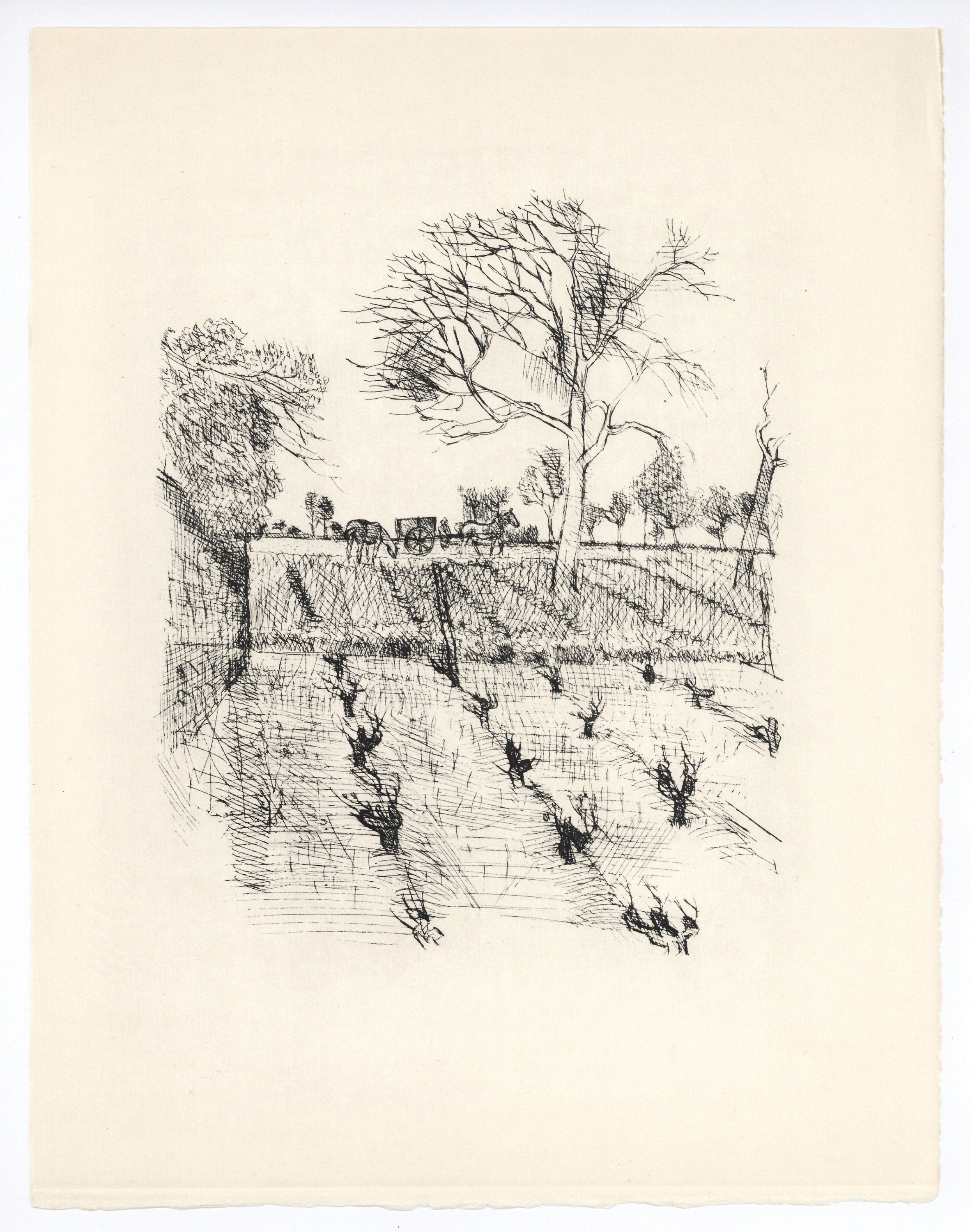 Maurice Brianchon, L'Hiver, Vins, Fleurs et Flammes, Limited Edition Lithograph