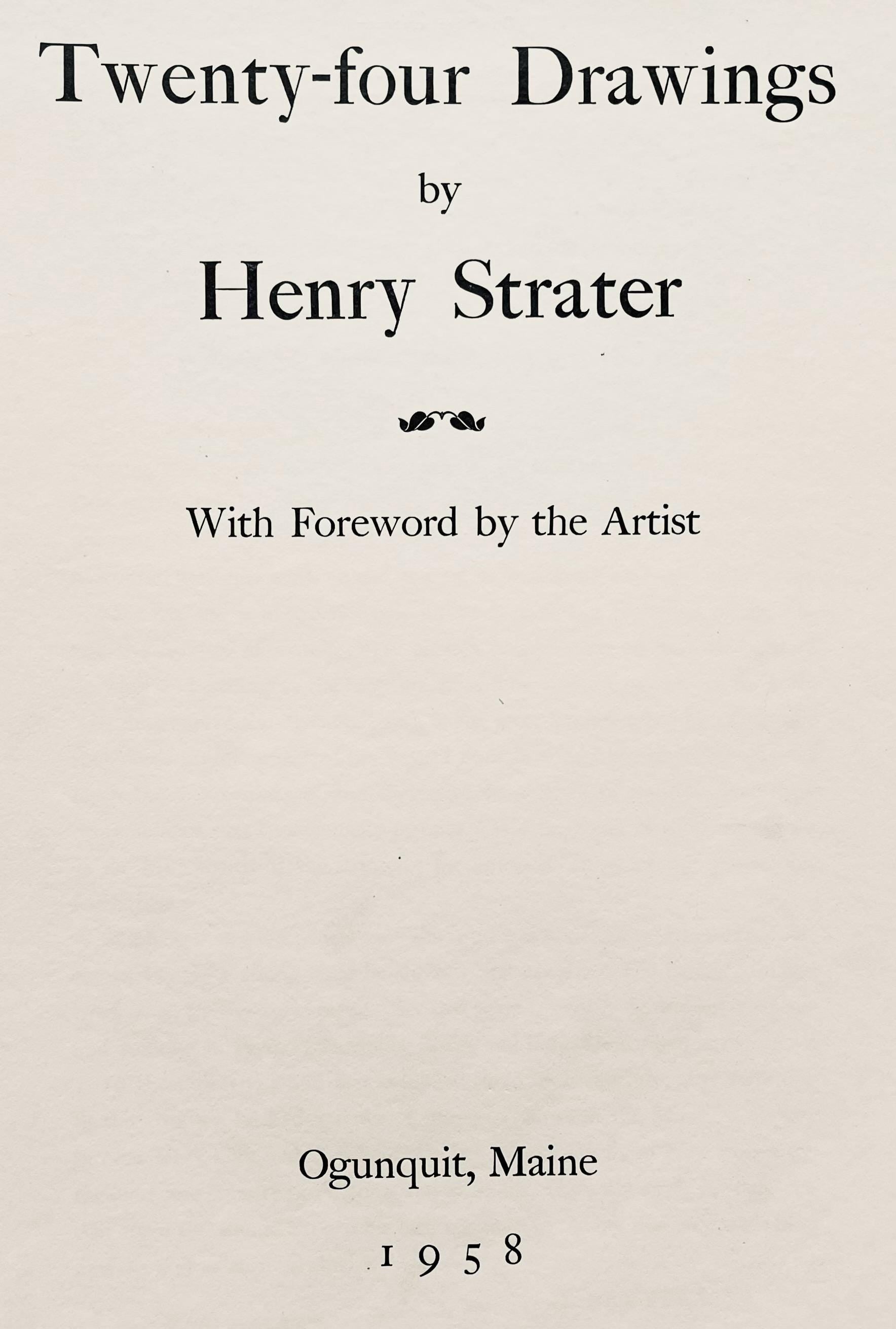 Henry Strater, Composition, 24 Drawings by Henry Strater, Limited Edition Lithograph