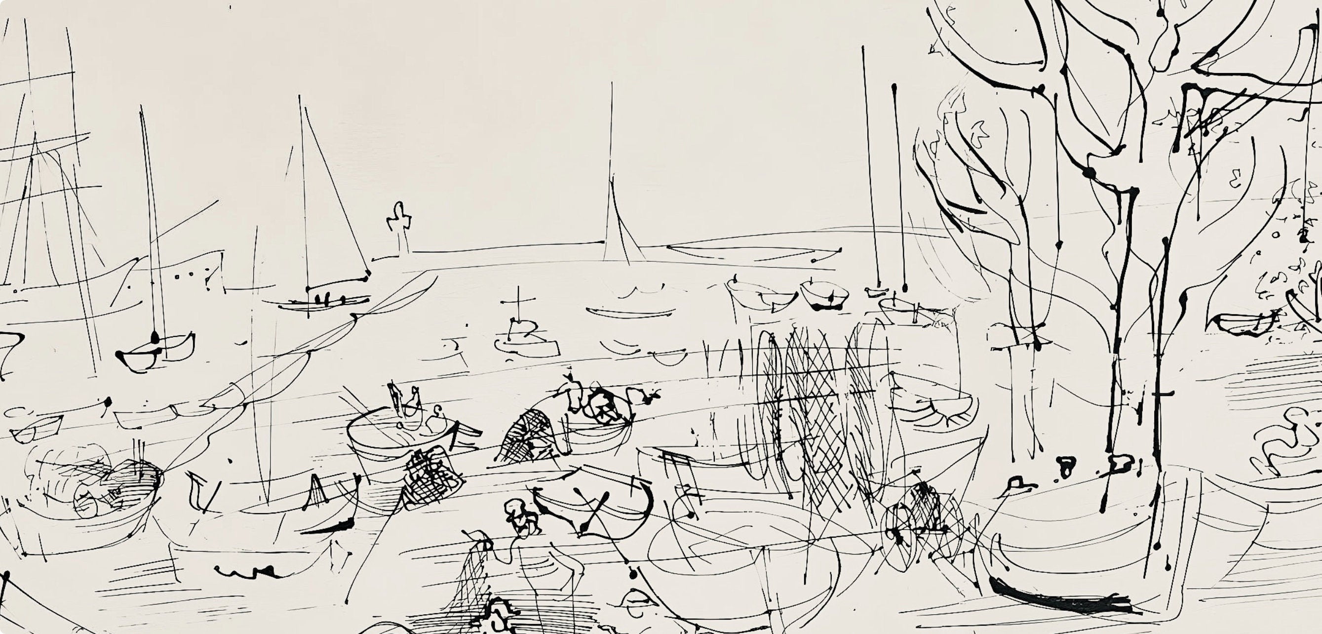 Raoul Dufy, Composition, Les Côtes Normandes, Limited Edition Lithograph