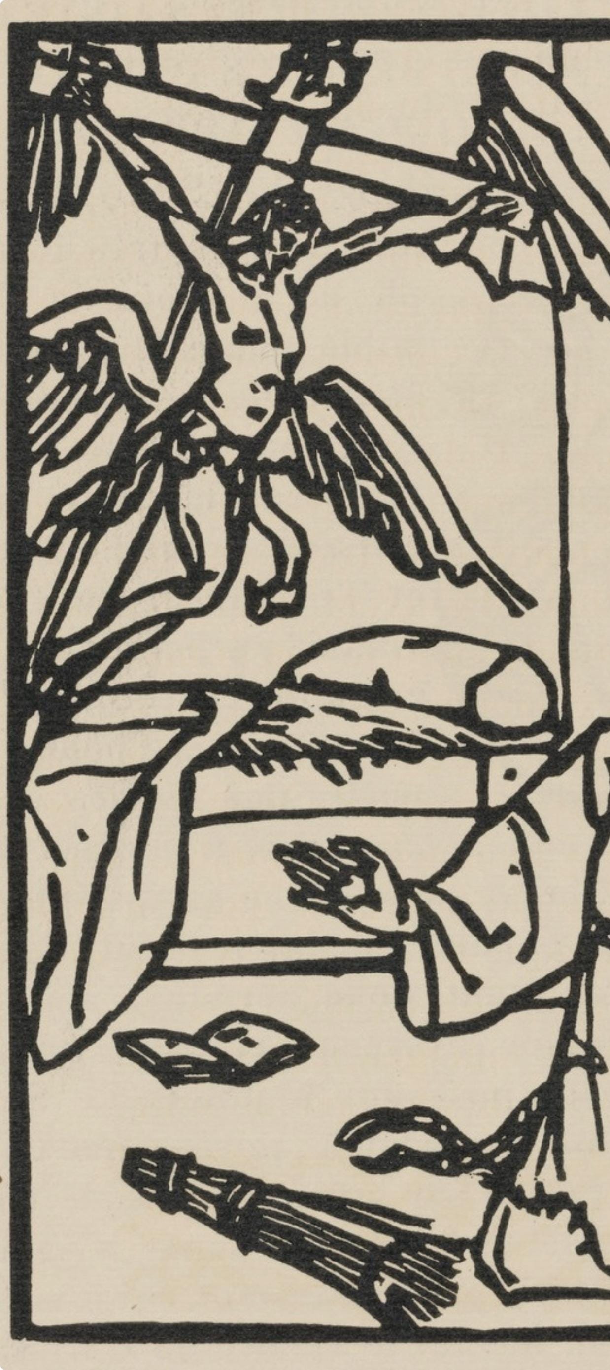 Émile Bernard, Composition (Morane, No. 100), Les Petites Fleurs de St. Françoise, Limited Edition Woodcut