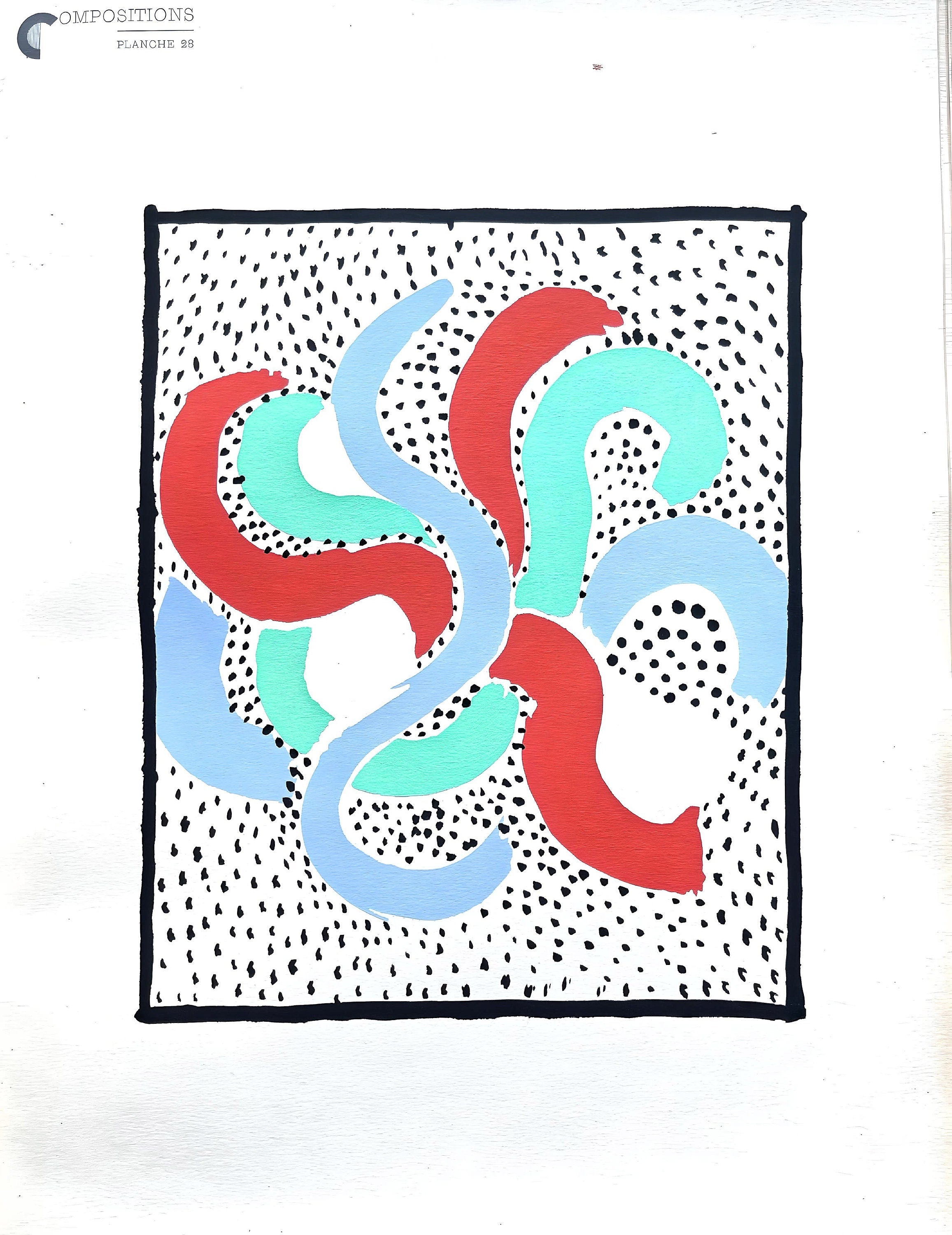 Sonia Delaunay, Planche No. 28, Compositions, couleurs, idées: Sonia Delaunay, Limited Edition Lithograph