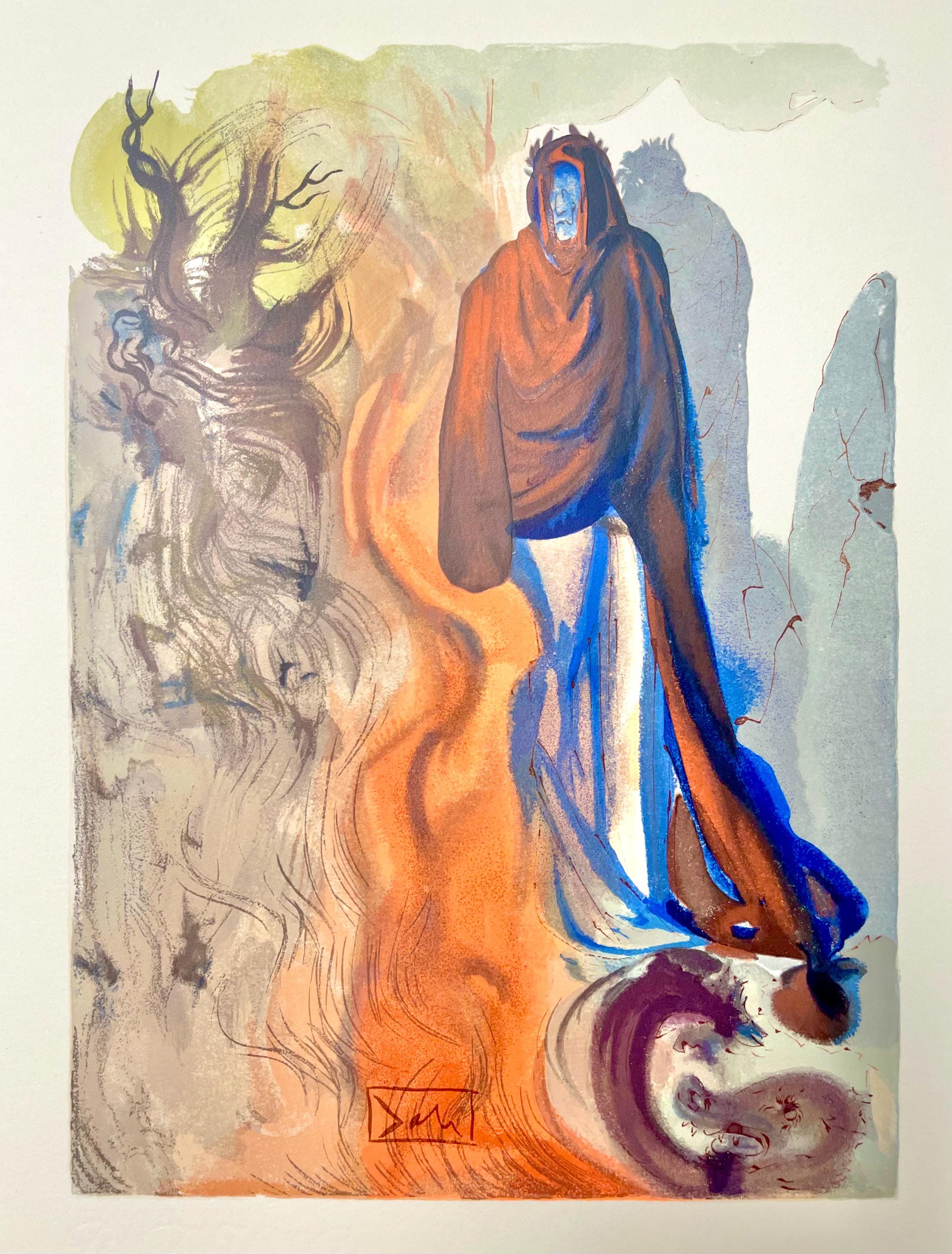 Salvador Dali, Hölle XXXIV (Field 189-200; Michler/Löpsinger 1039-1138), Die Göttliche Komödie, Signed, Limited Edition Woodcut