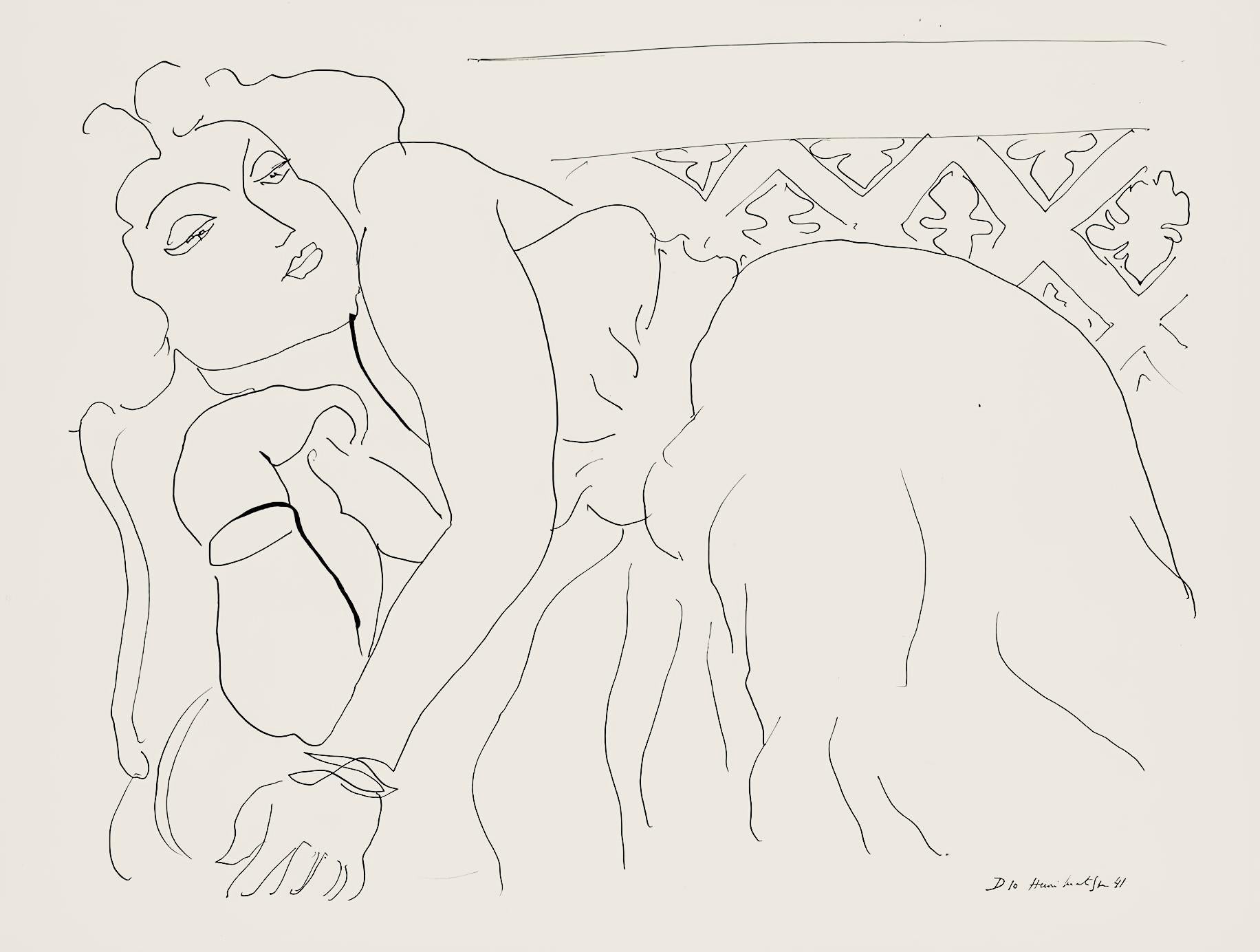 Henri Matisse, Série D, var. 10 (Duthuit 9), Henri Matisse, Dessins, Thèmes et variations, Limited Edition Lithograph