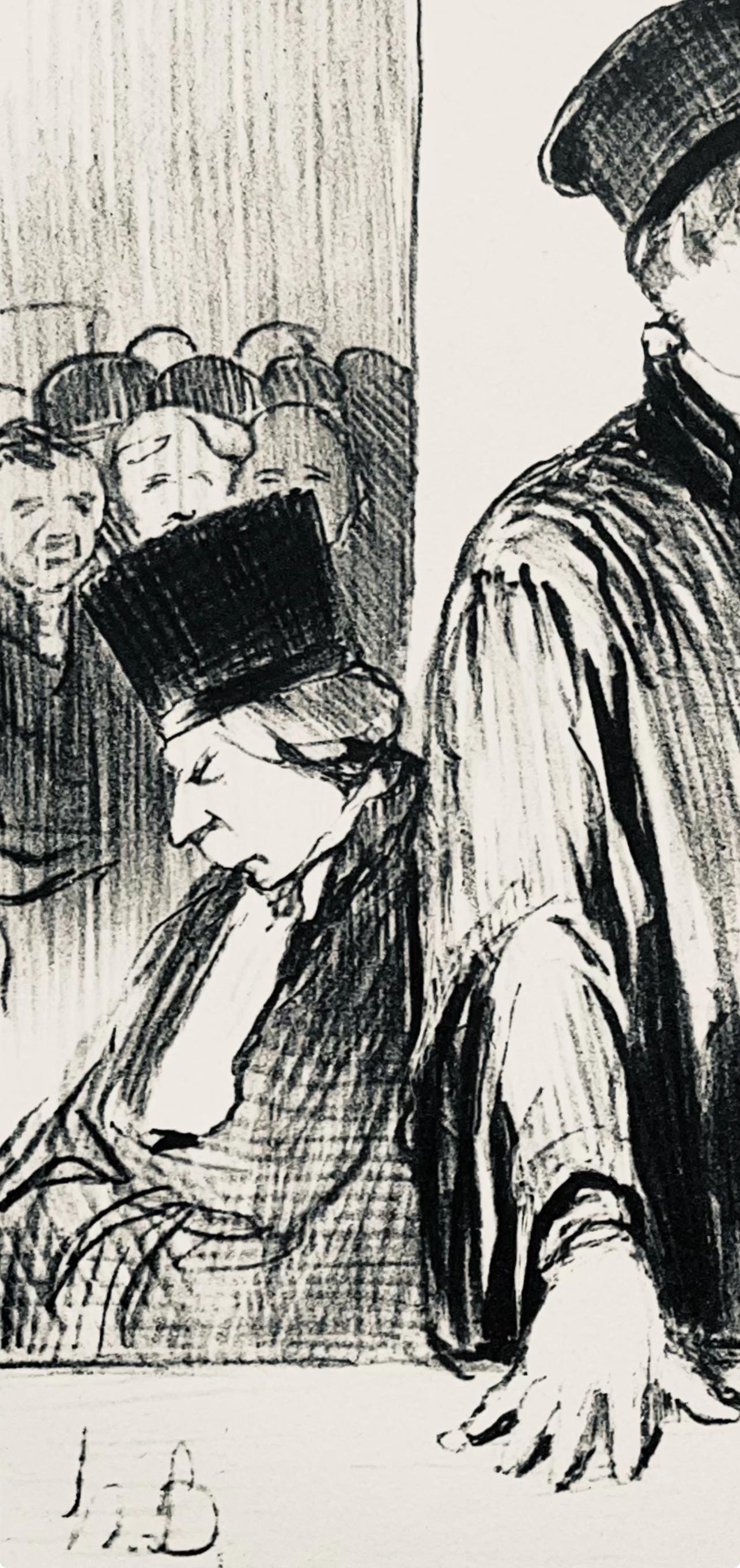 Honoré Daumier, Composition, Honoré Daumier, Law and Justice, Limited Edition Lithograph