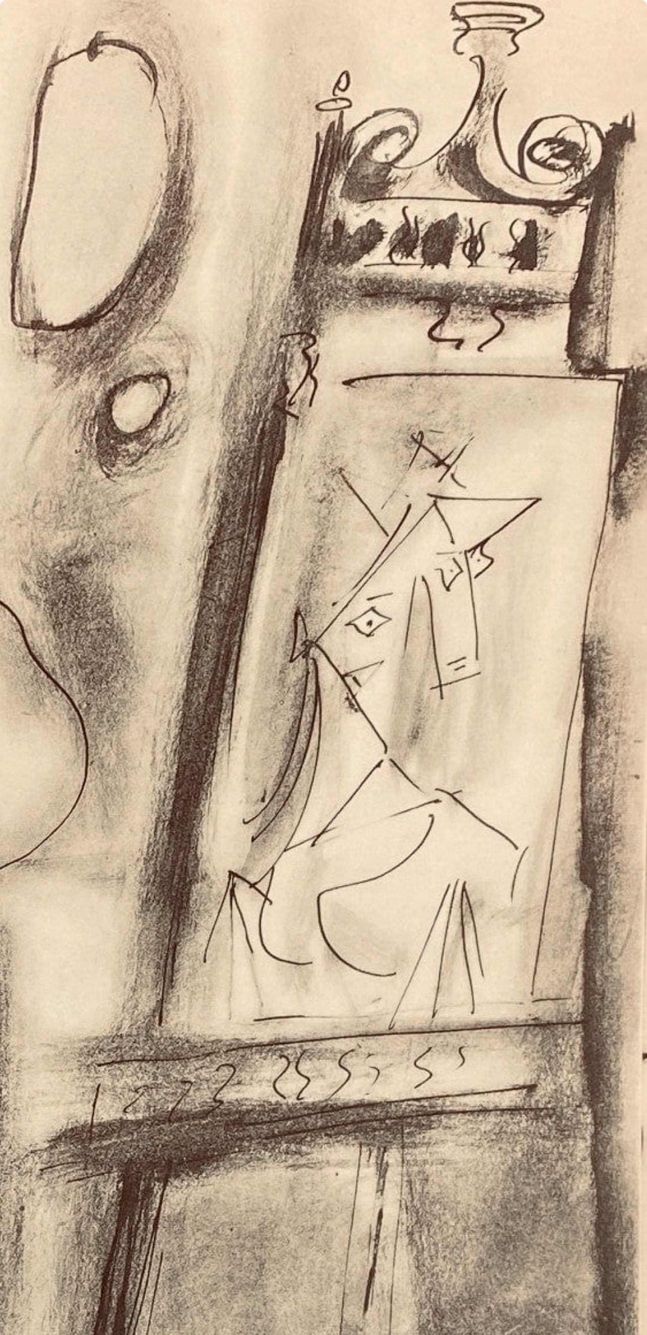 Pablo Picasso, Composition, Carnet de dessins de Picasso, Cahiers d’Art, Limited Edition Lithograph