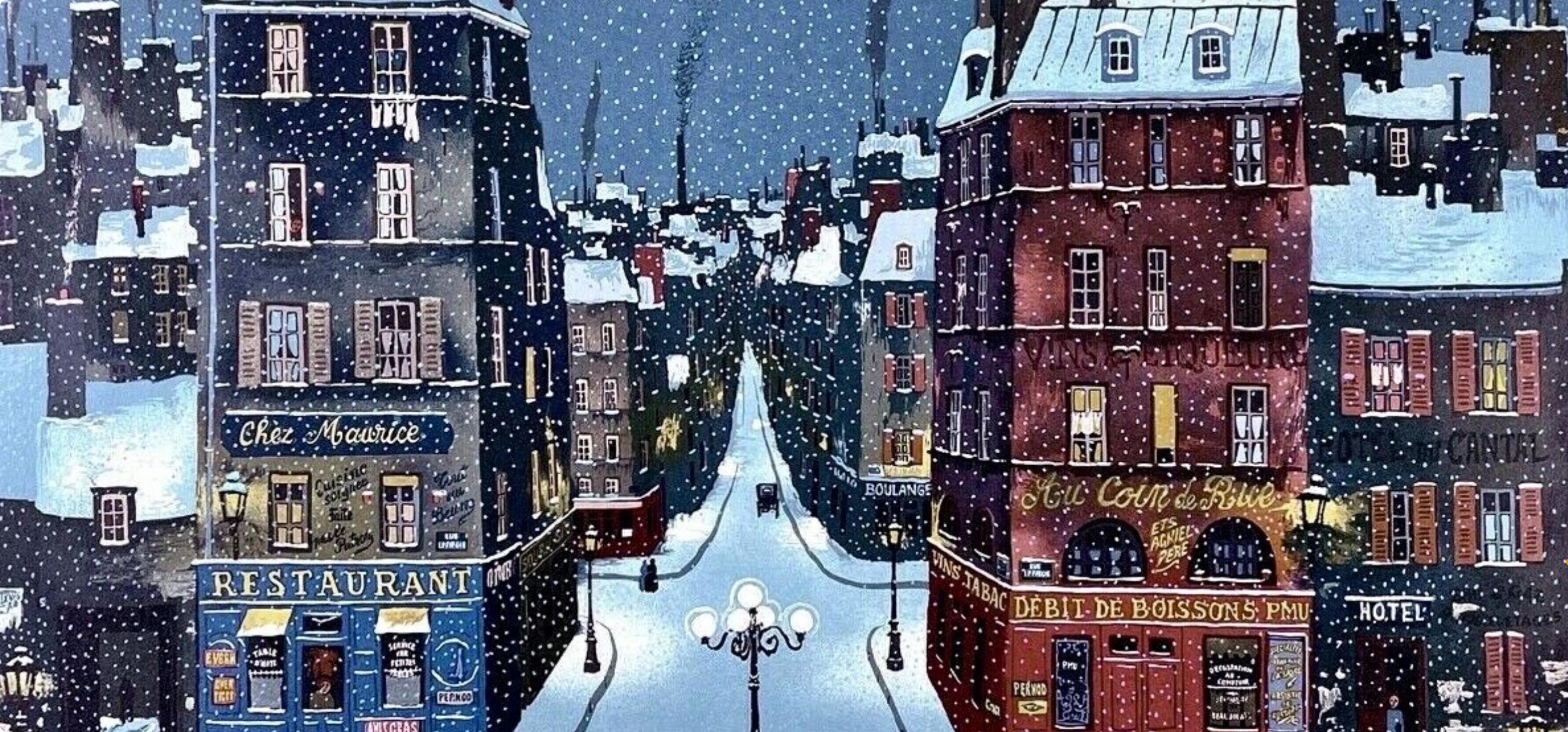 Michel Delacroix, Nuit de décembre, Limited Edition Lithograph