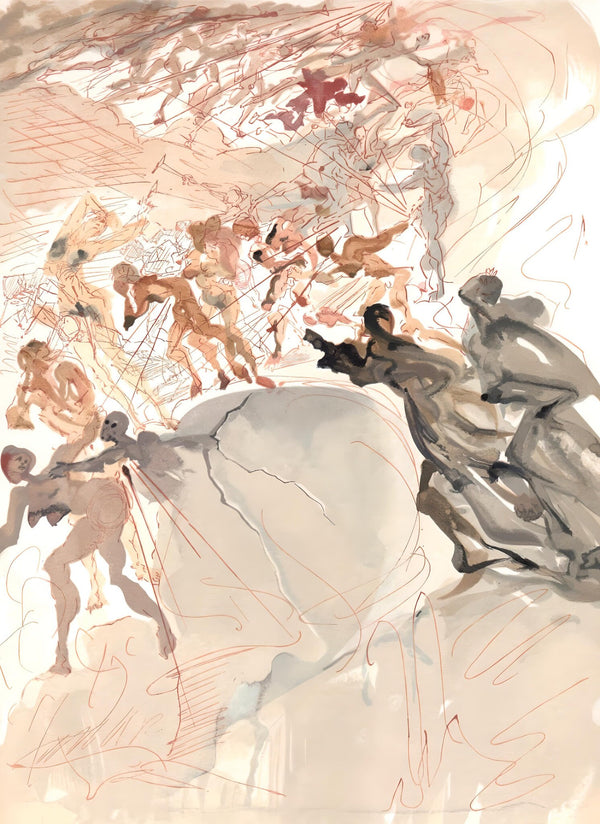 Salvador Dali, The Lustful (Michler/Löpsinger 1039-1138; Field 189-200), La Divine Comédie, Limited Edition Woodcut