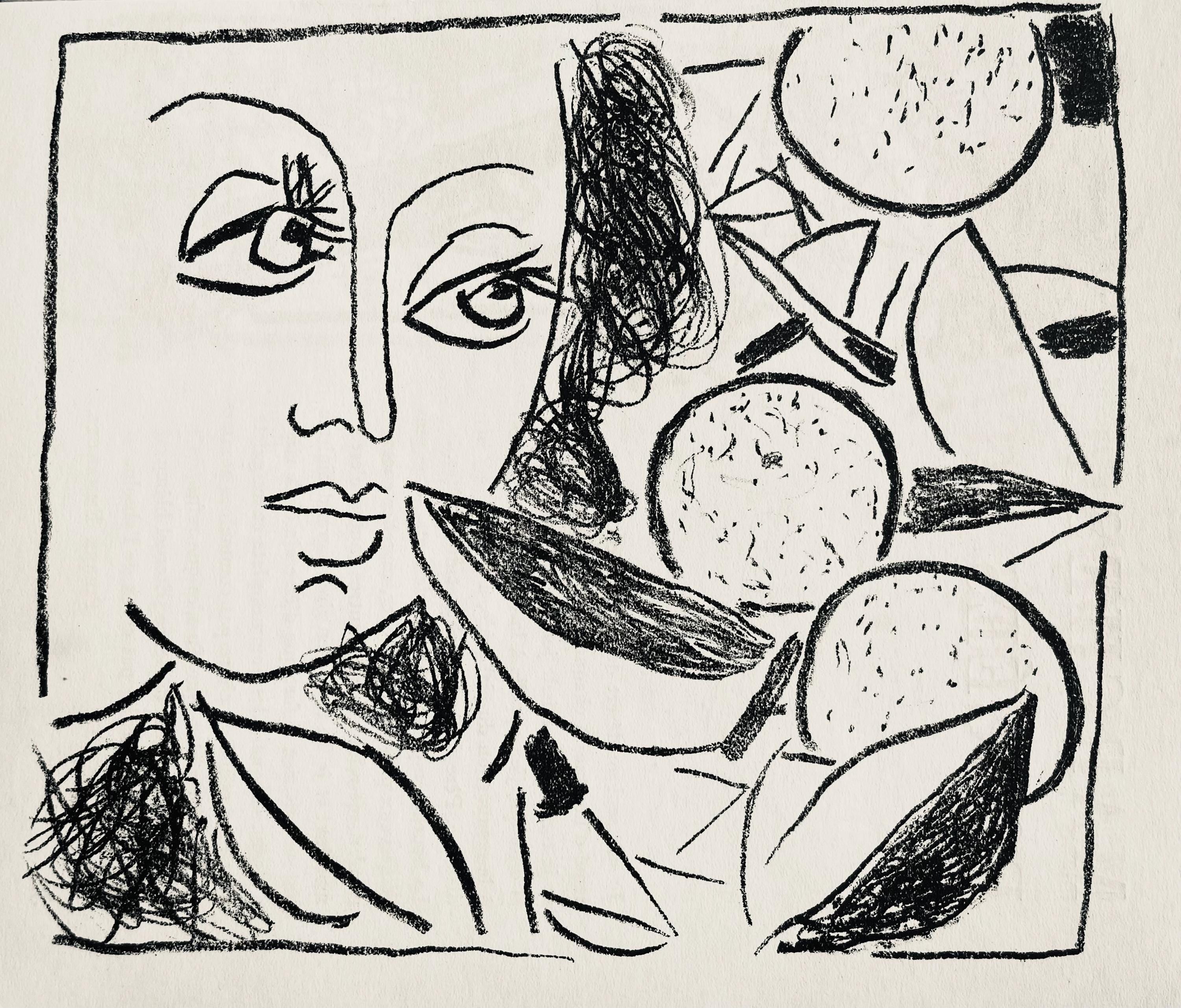 André Marchand, Composition, pierre ã feu provence noire, Limited Edition Lithograph