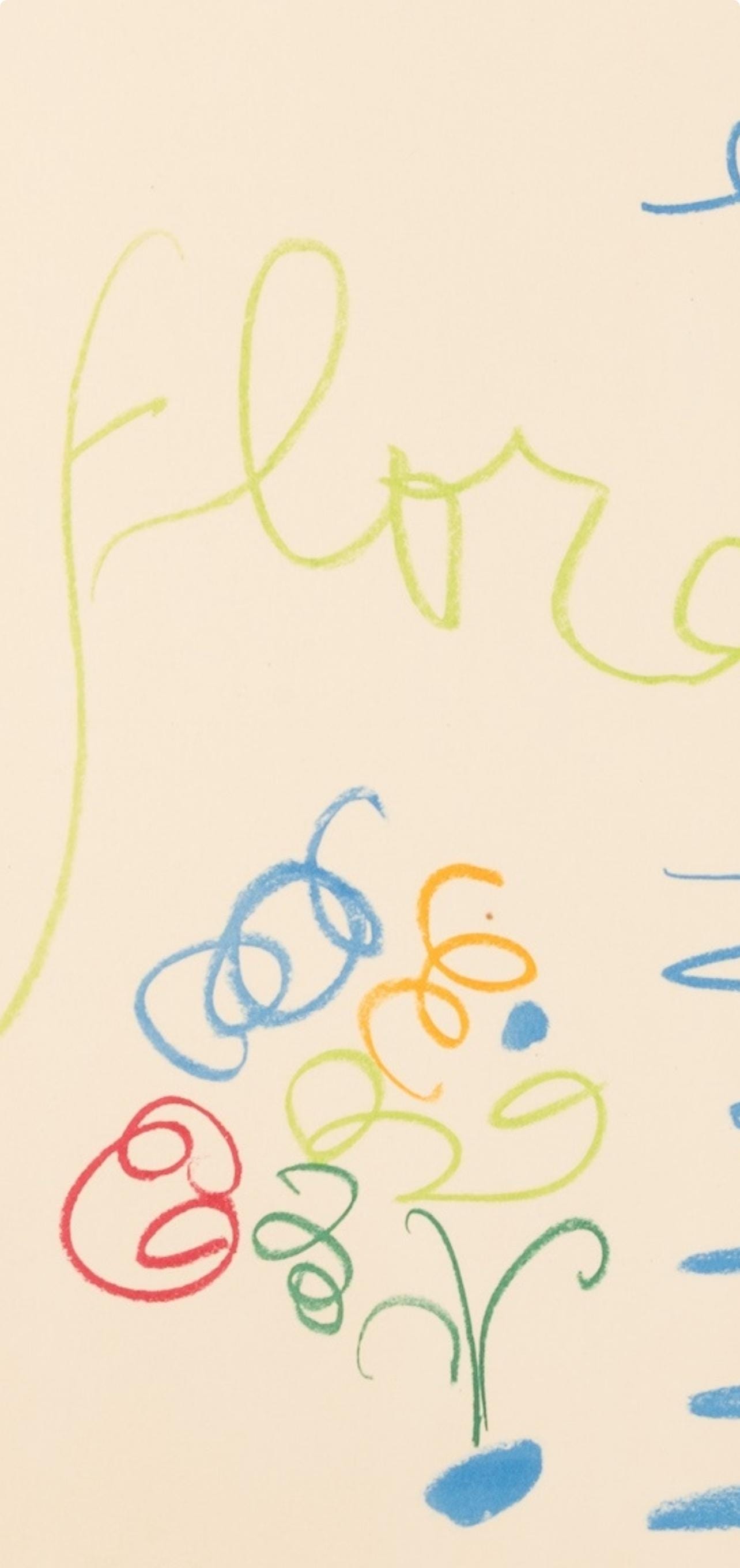Pablo Picasso, Composition, Faunes et Flore d'Antibes, Limited Edition Lithograph
