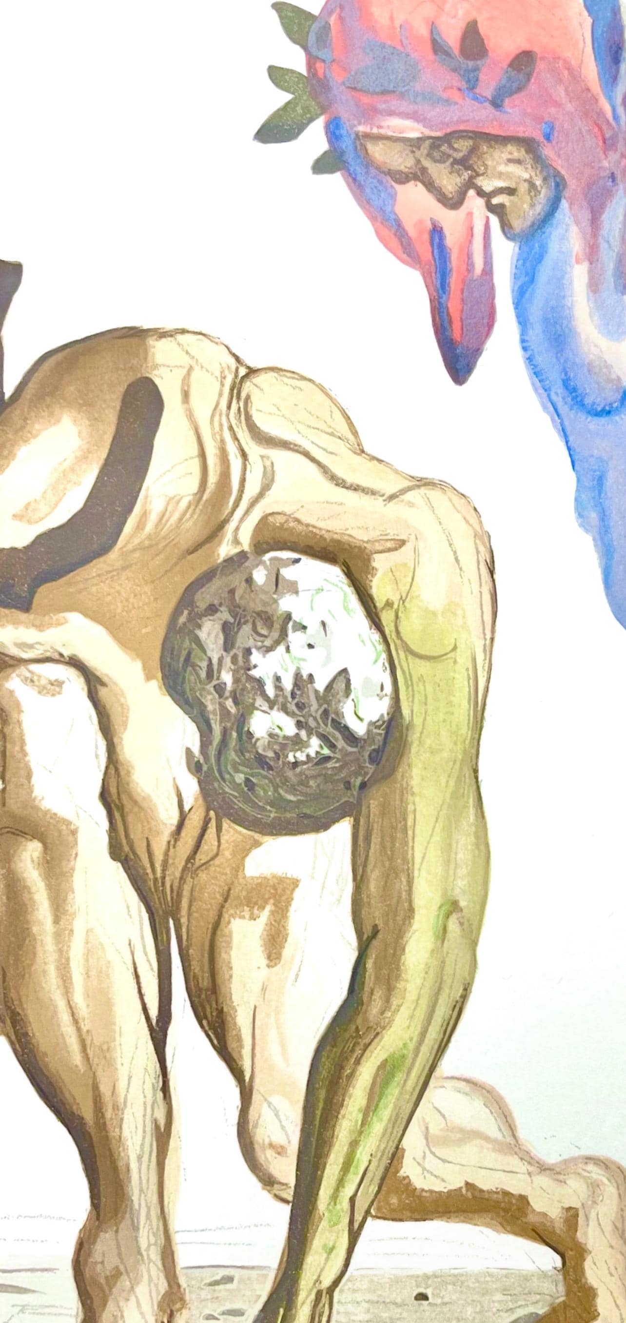 Salvador Dali, Fegefeuer VII (Field 189-200; Michler/Löpsinger 1039-1138), Die Göttliche Komödie, Signed, Limited Edition Woodcut