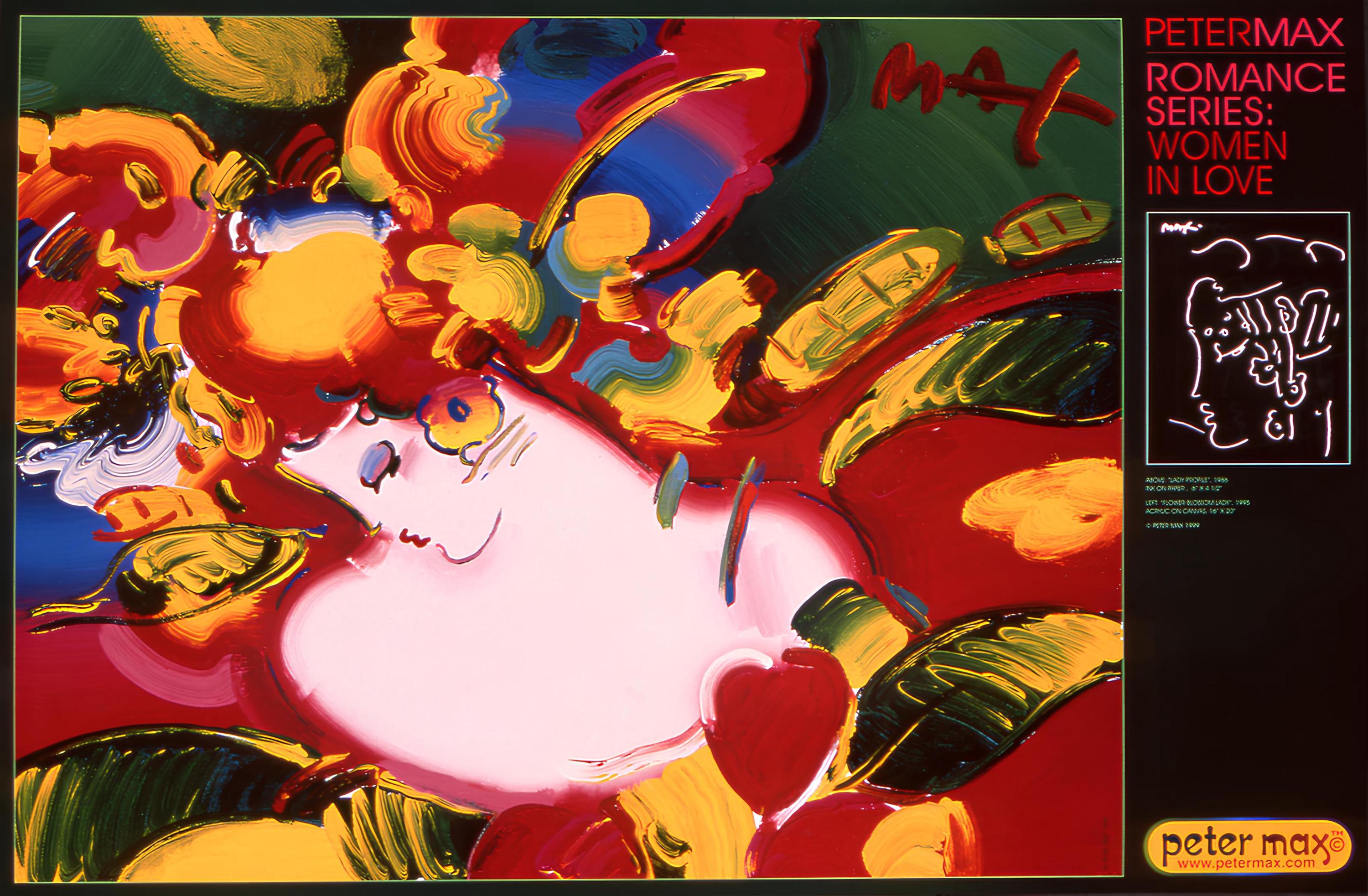 Peter Max, Women in Love, 1999, Hand Signed, Official Edition Offset Lithograph