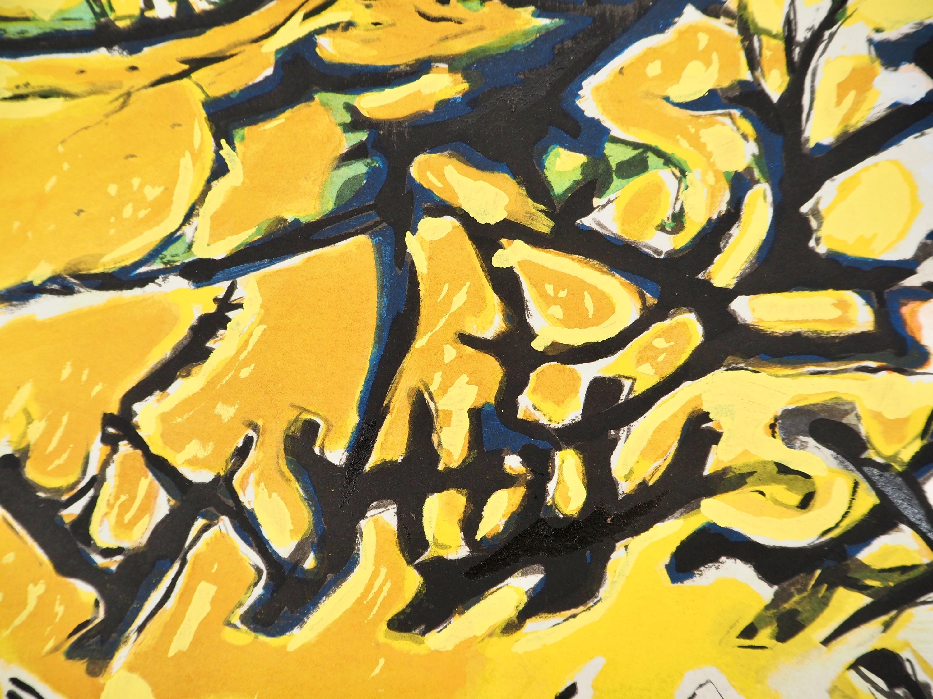Édouard Pignon, Composition, Arbres et Voiles, Limited Edition Lithograph