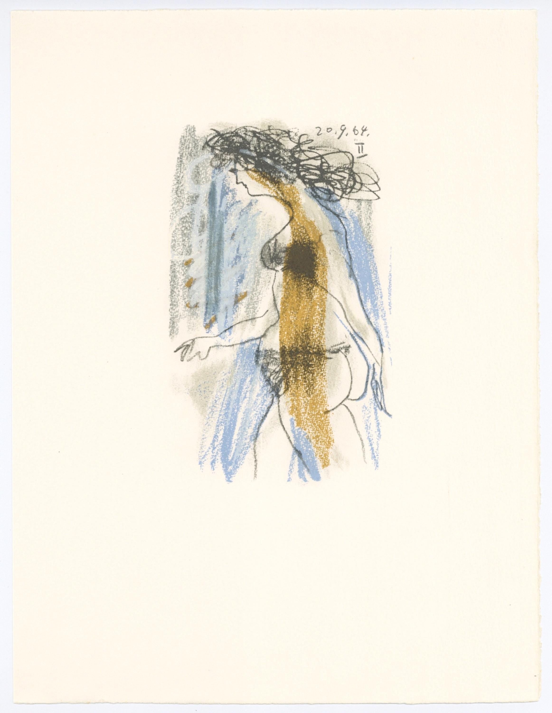 Pablo Picasso, Composition, Le Goût du Bonheur (Cramer 148; Bloch 2013), Limited Edition Mixed Media Lithograph