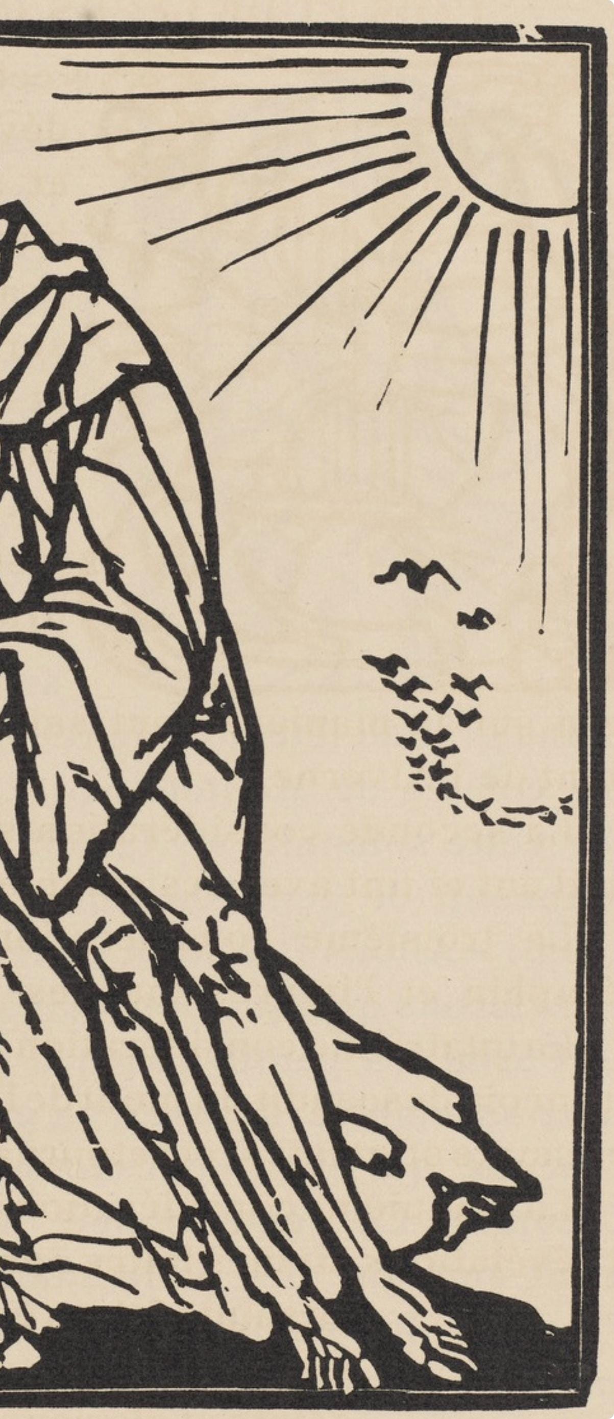 Émile Bernard, Composition (Morane, No. 100), Les Petites Fleurs de St. Françoise, Limited Edition Woodcut