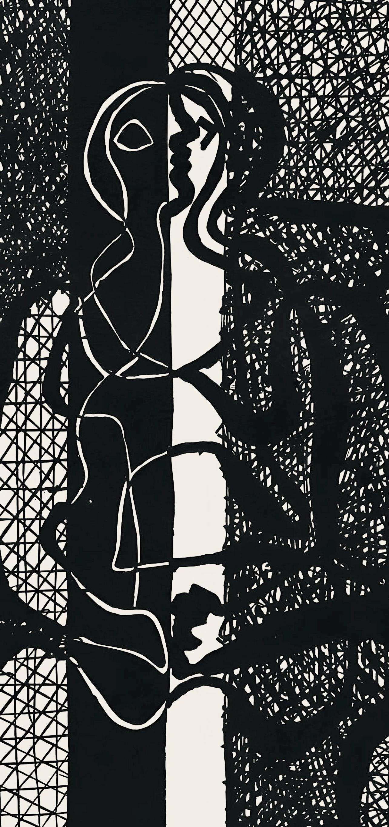 Pablo Picasso, Composition (Monod 10485), Hélène chez Archive de Illustrations de Pablo Picasso, Limited Edition Woodcut