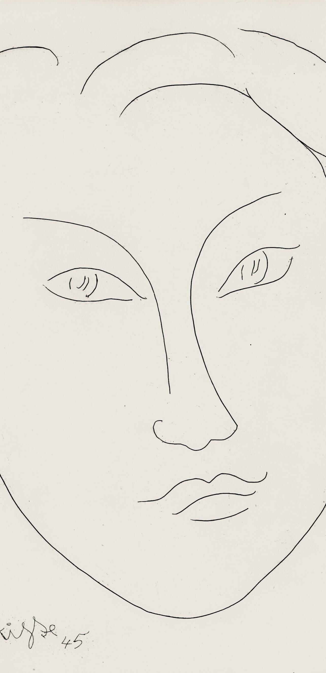 Henri Matisse, Masque de jeune garçon (Duthuit No 268), Alternance, Limited Edition Etching