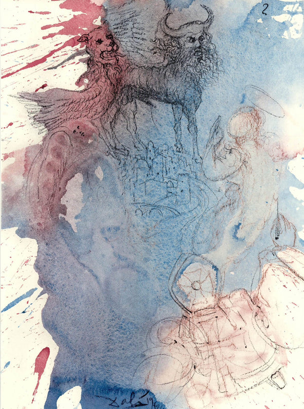 Salvador Dali, Composition (Michler/Löpsinger 1600; Field 69-3), Biblia Sacra, Limited Edition Lithograph