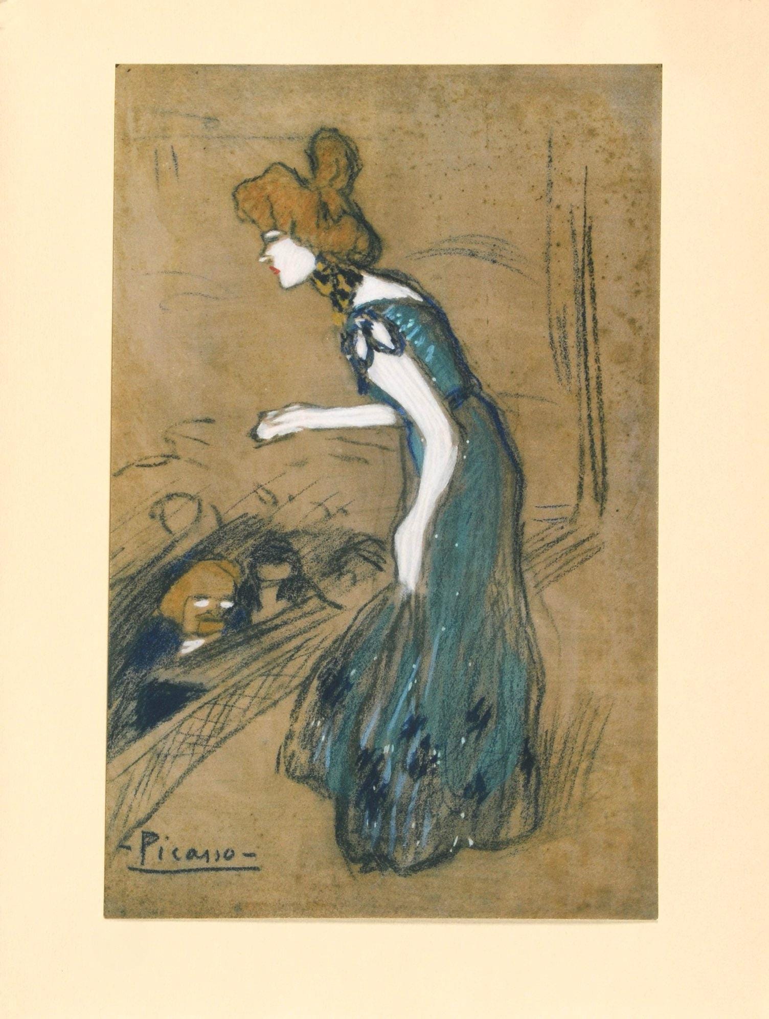 Pablo Picasso, Composition, Les Bleus de Barcelone, Limited Edition Lithograph