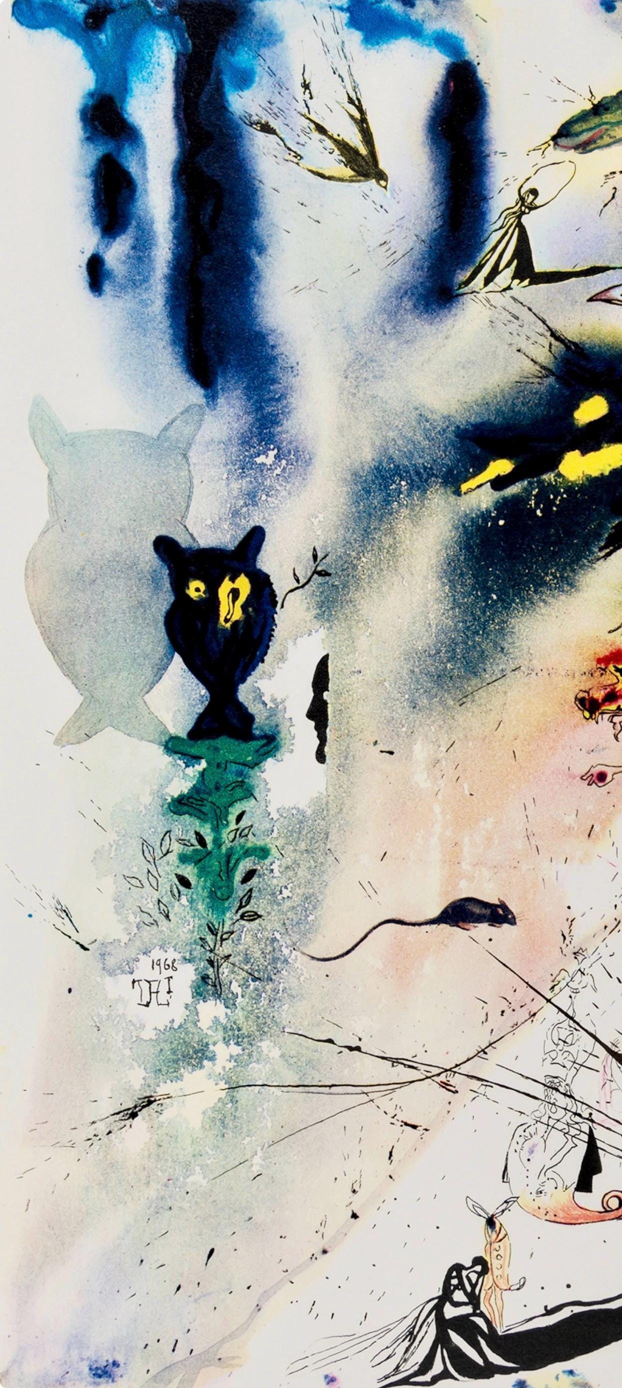 Salvador Dalí, Composition (Field 69-5, A-M), Alice's Adventures in Wonderland, Limited Edition Héliogravure