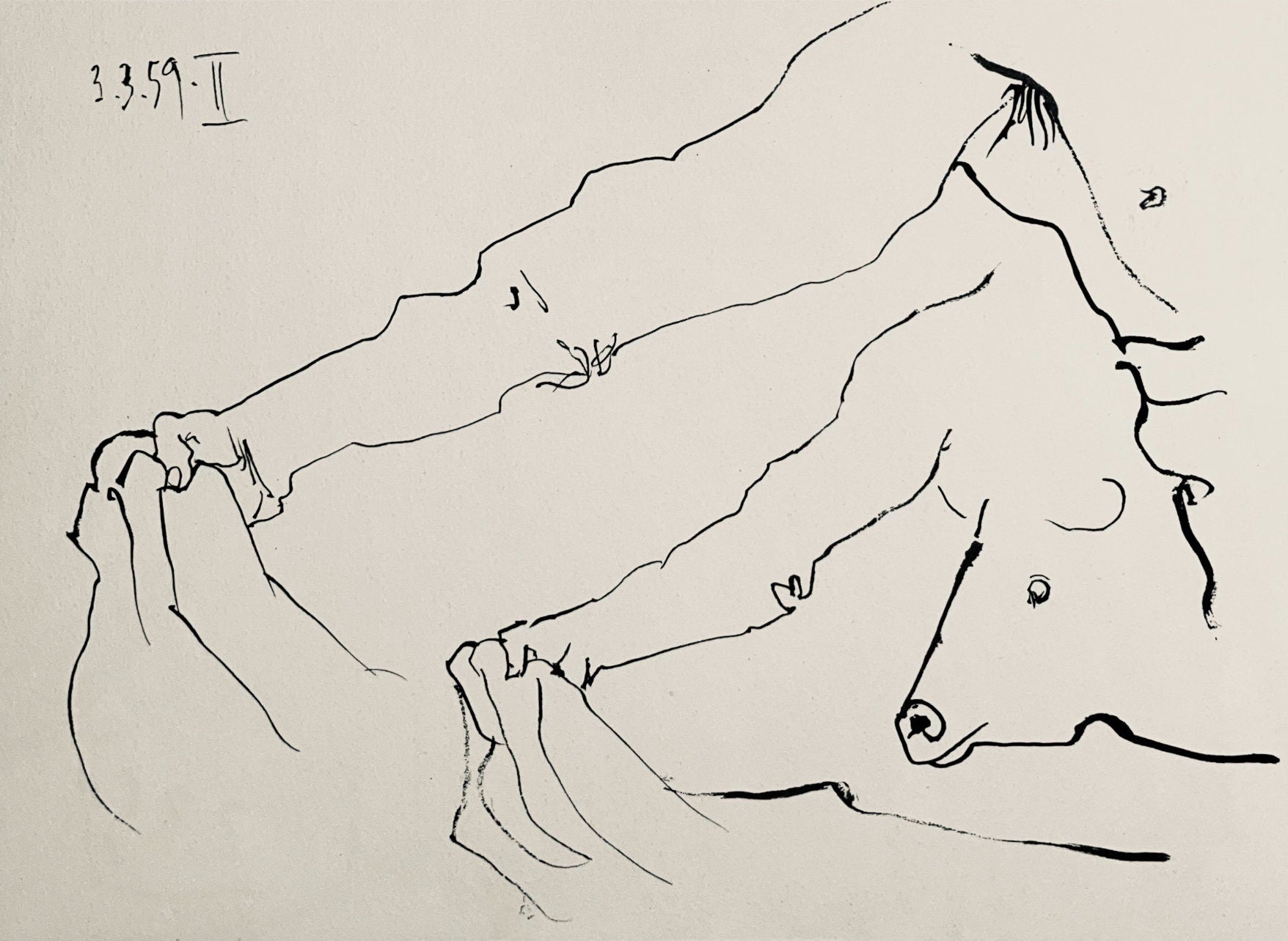 Pablo Picasso, Composition (Bloch 1276; Czwiklitzer 23), Toros y Toreros, Limited Edition Lithograph