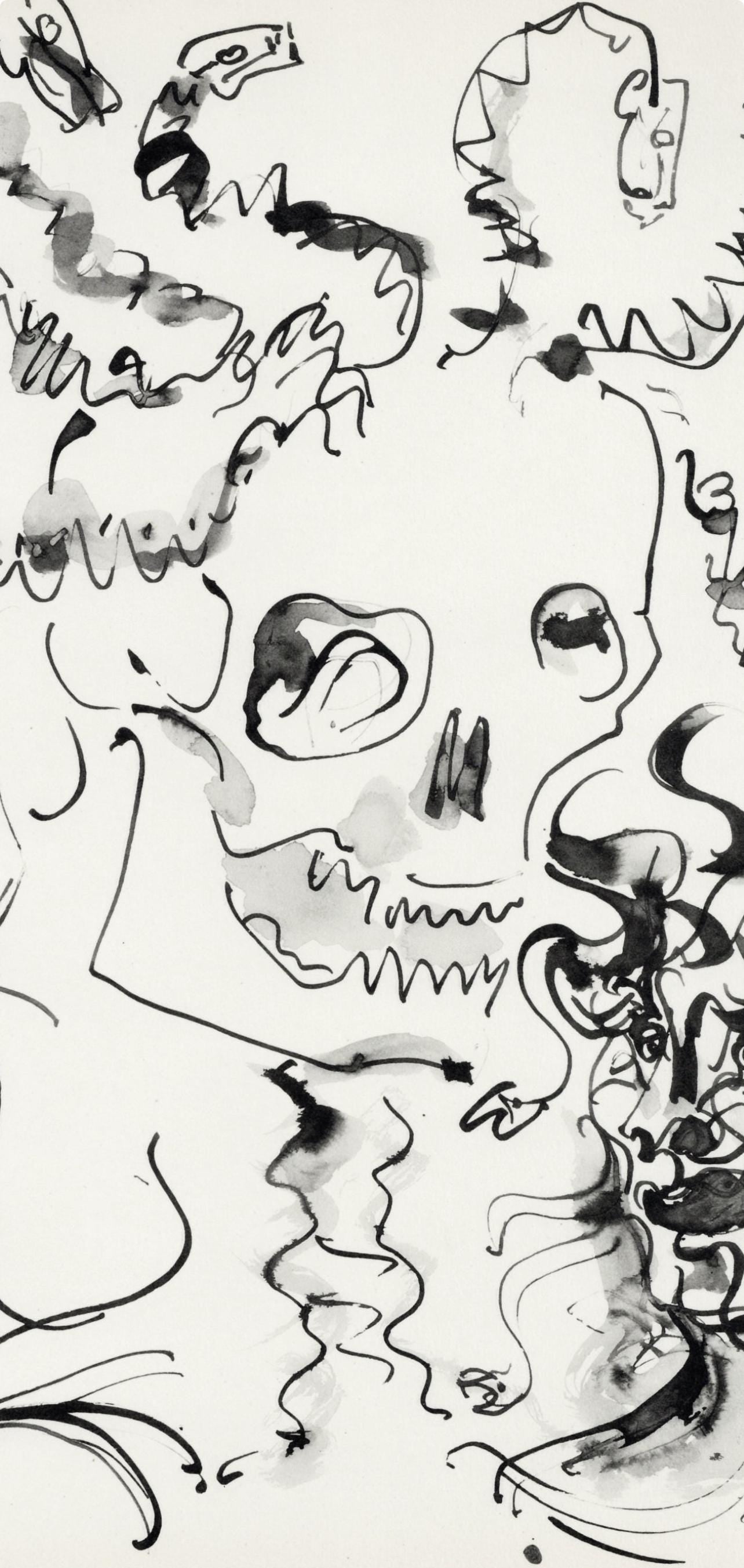 Pablo Picasso, Crânes et têtes de Méduse (Cramer No. 84), 40 dessins de Picasso en marge du Buffon, Limited Edition Lithograph