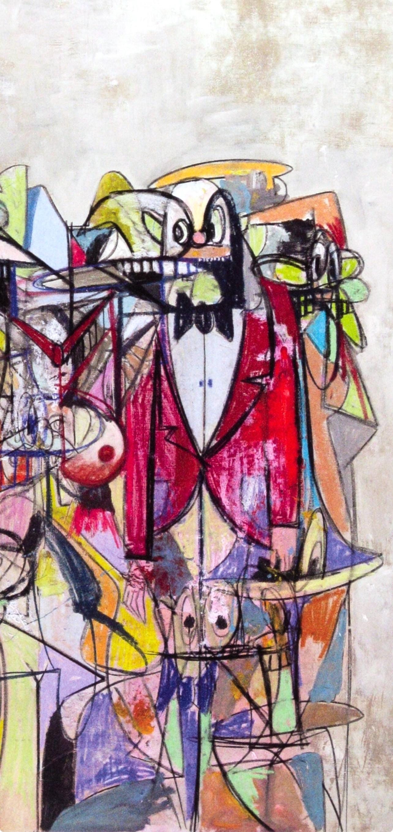 George Condo, Compression IV, Drawing Paintings, Limited Edition Four Color Process Print