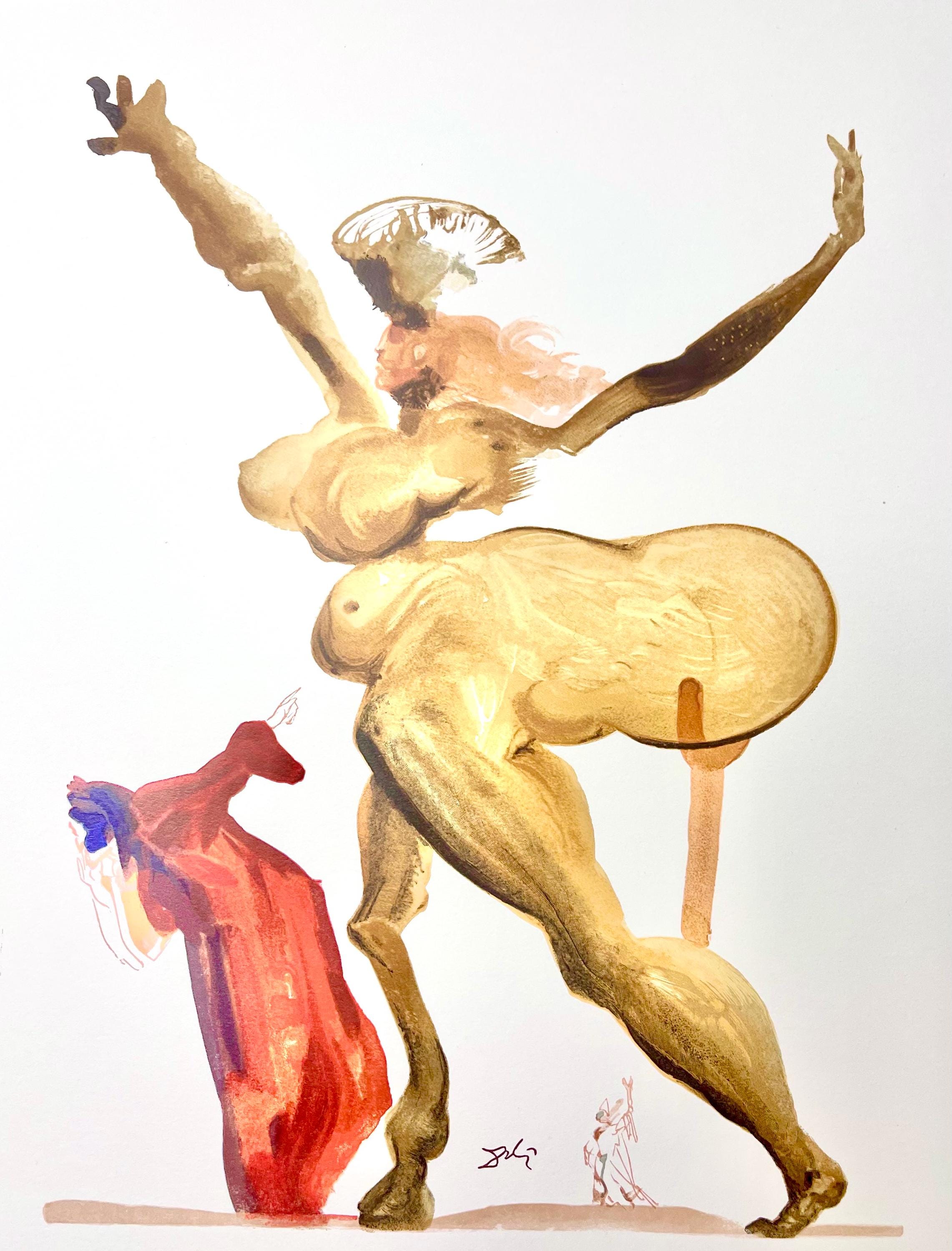 Salvador Dali, Hölle XXXIII (Field 189-200; Michler/Löpsinger 1039-1138), Die Göttliche Komödie, Signed, Limited Edition Woodcut
